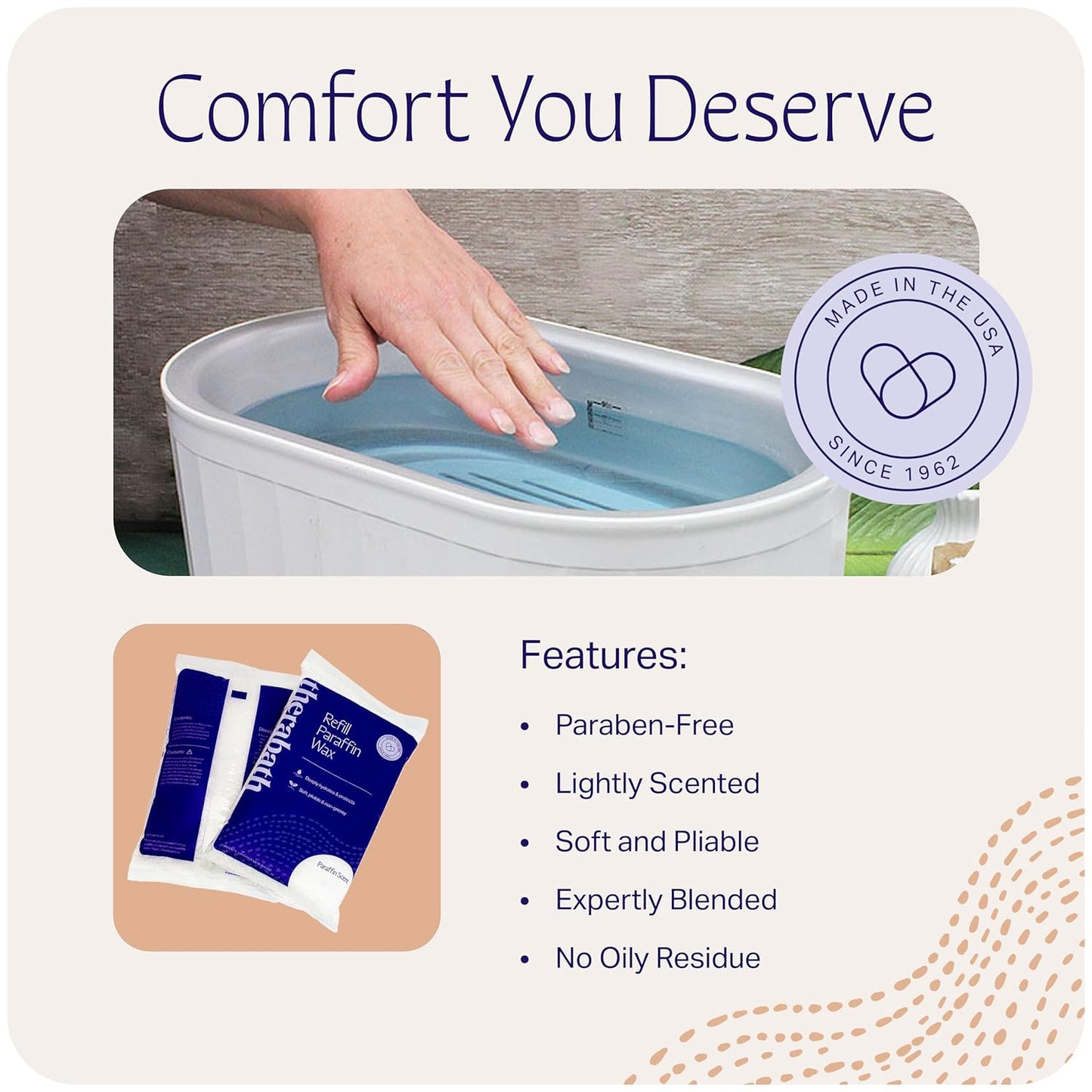 Therabath Paraffin Wax Refill - Thermotherapy - Use to Relieve Arthritis Discomfort, Stiff Muscles, & Dry Skin - For Hands, Feet, Body - Deeply Hydrates & Protects - Made in USA, 6 lb. Pumpkin Cupcake