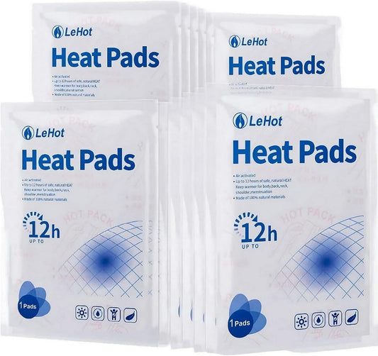 Hot Body Warmers - 60 Pack Disposable Adhesive Patches for Up to 12 Hours of Safe, Natural Heat, Ideal for Outdoor Activities like Skiing, Hiking & More, Fastest Activation for On-the-Go Warmth.