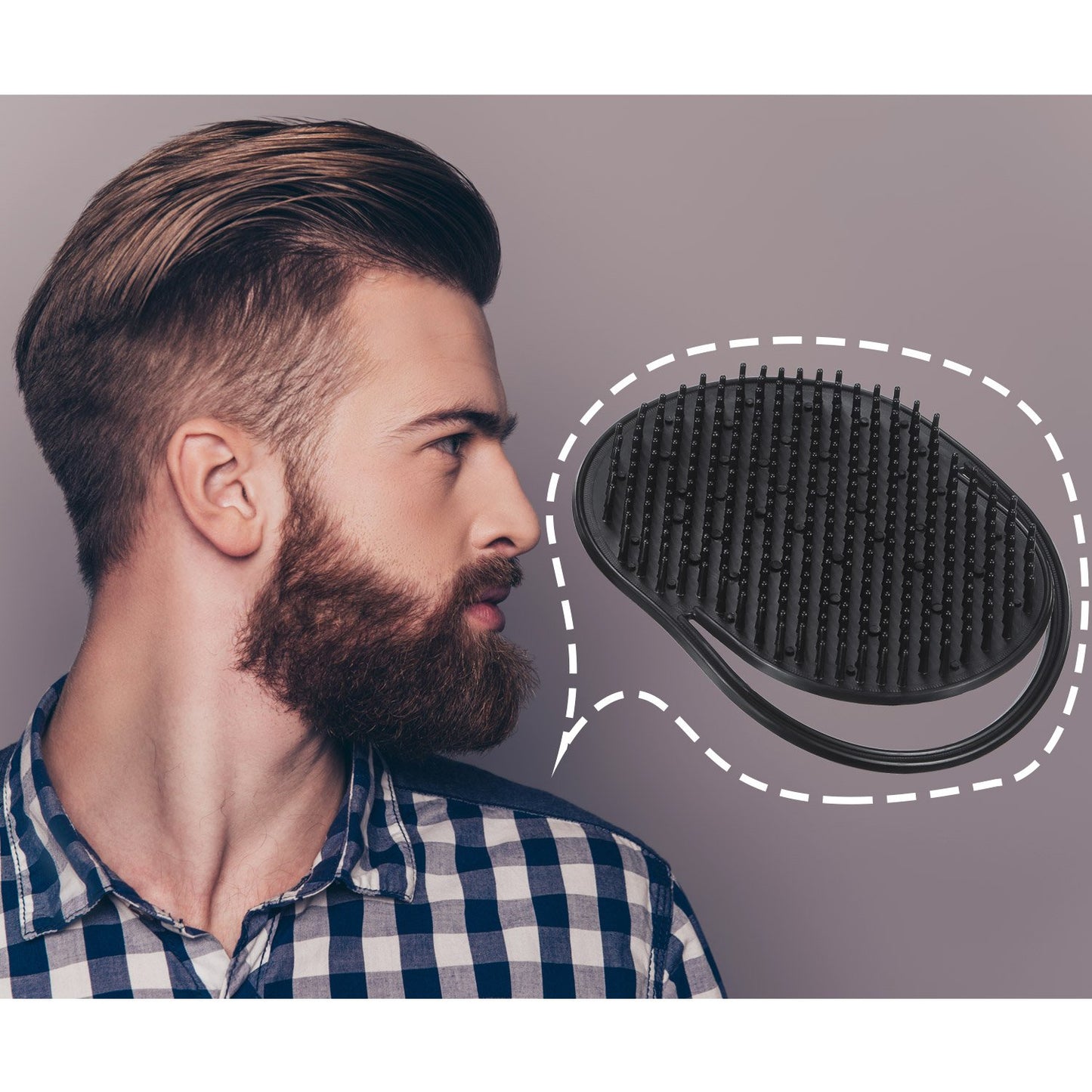 BBTO 12 Pieces Soft Portable Hair Massager Brushes - Shampoo and Grooming Combs for Home, Office, Travel, and Pets (Black)