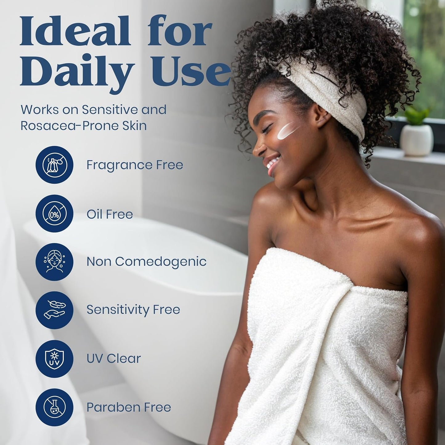 Clear Choice Travel Size Sunscreen for Face SPF 45, Mineral Oil Free Sunblock & Light Moisturizer with Zinc Oxide, Reef-Safe, Broad Spectrum, No White Cast, Dermatologist Recommended 2oz