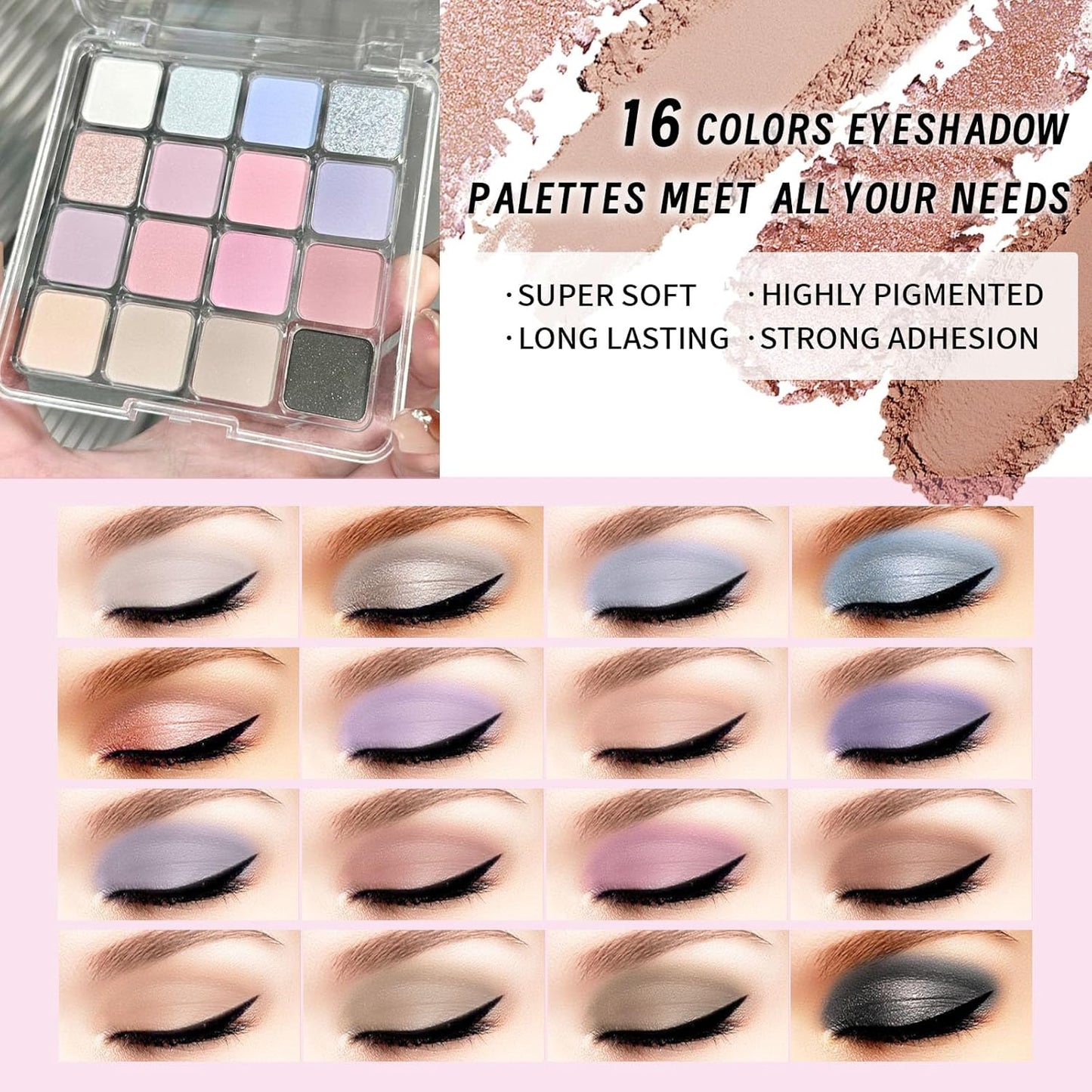 Makeup Set Full Kit for Girls Teens Women, Makeup Present Set, Includes Eyeshadow, Foundation, Blusher, Eyebrow Pencil, Mascara, Eyeliner, Brushes, Lip Gloss, Sponge, Cosmetic Bag