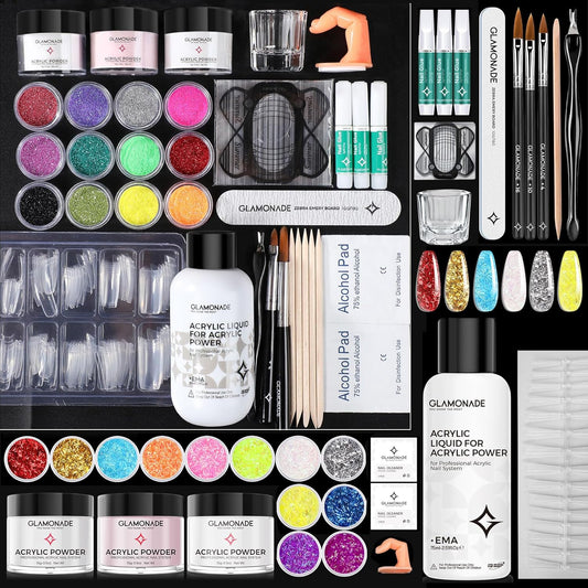 Nail Kit Acrylic Set: Professional Nail Kit with everything for Beginners Acrylic Powder Kit Nail Art Tool Women Salon