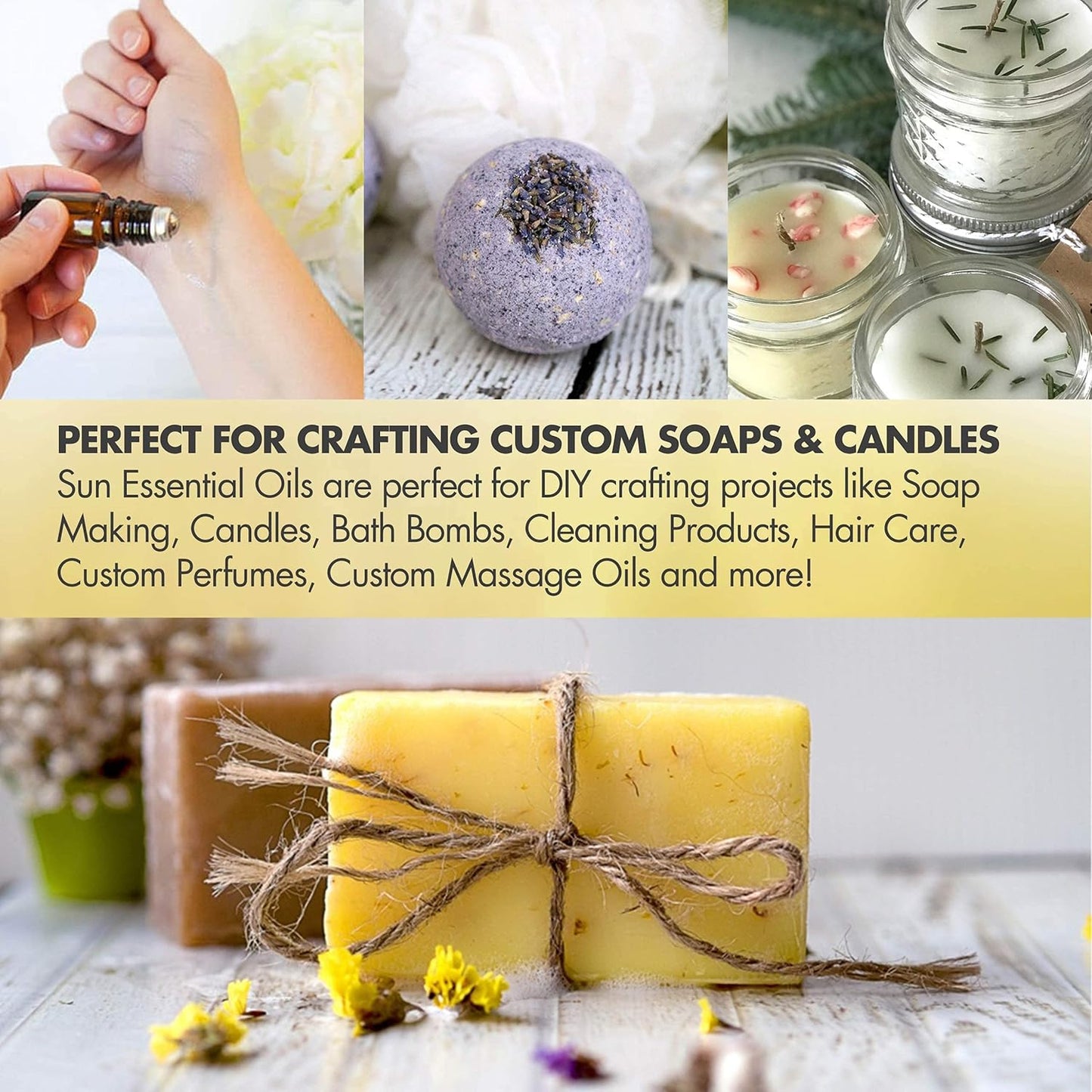 Sun Essential Oils - 2 oz Myhrr Essential Oil for Diffuser, Skin, Face, Hair & Aromatherapy Massage, Fragrance for Candle, Soap, Lotion & Shampoo Making at Home