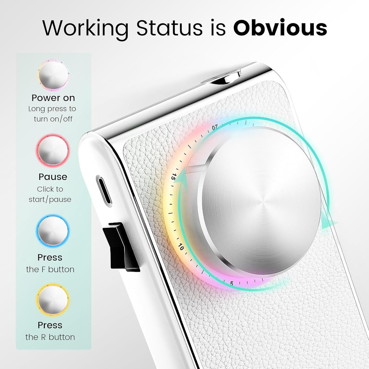 L'UGX Professional Nail Drill 30000RPM, Cordless Rechargeable Electric Nail File for Acrylic Nails Gel Polishing, Efile Nail Kit for Manicure Pedicure, Low Noise Low Vibration, 7Pcs Drill Bits, White