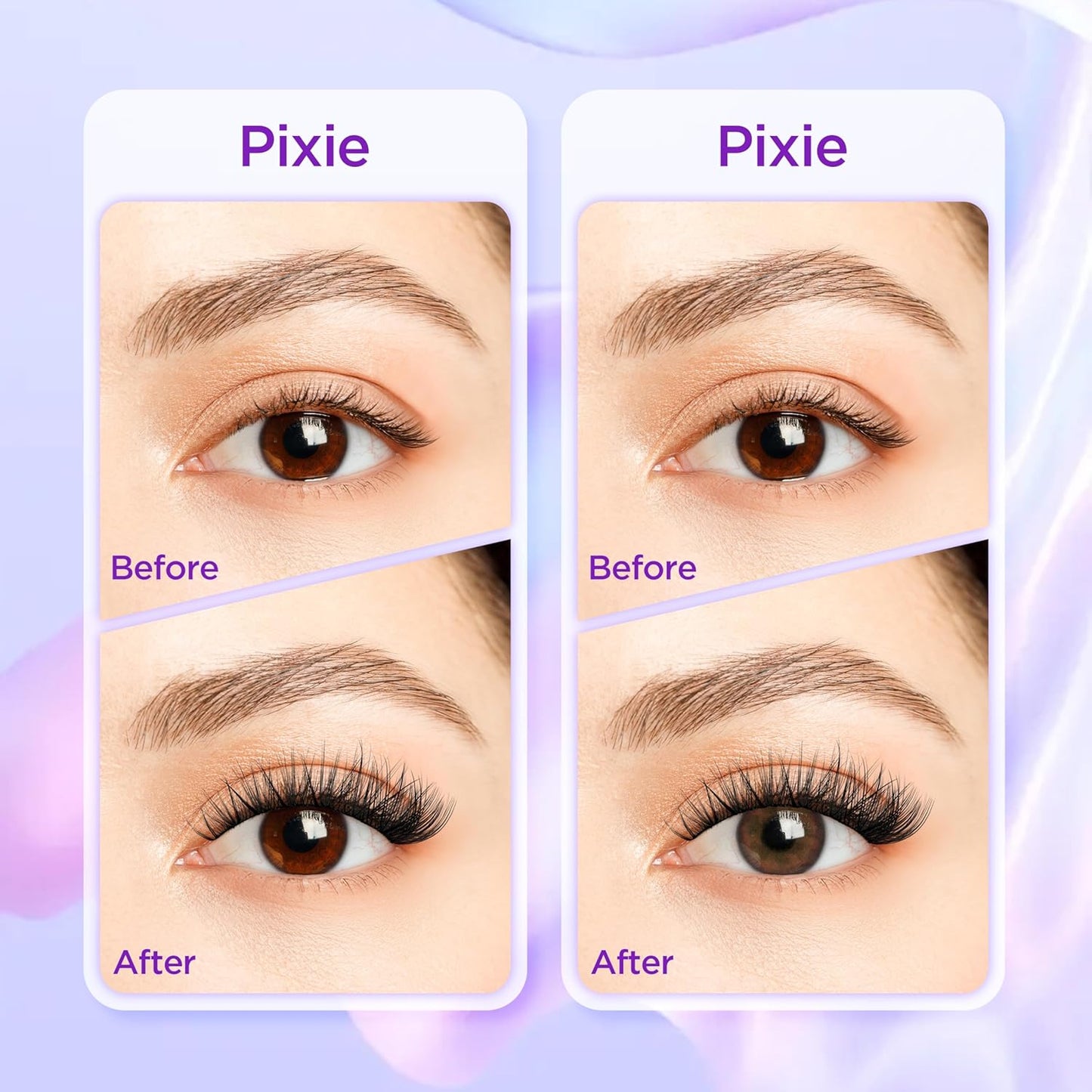 Lash Extension Kit DIY Lash Clusters Kit Eyelash Extensions Individual Lashes Extensions with (Bond,Seal,Tweezers,132Pcs,Pixie,0.07D,10-16mm)