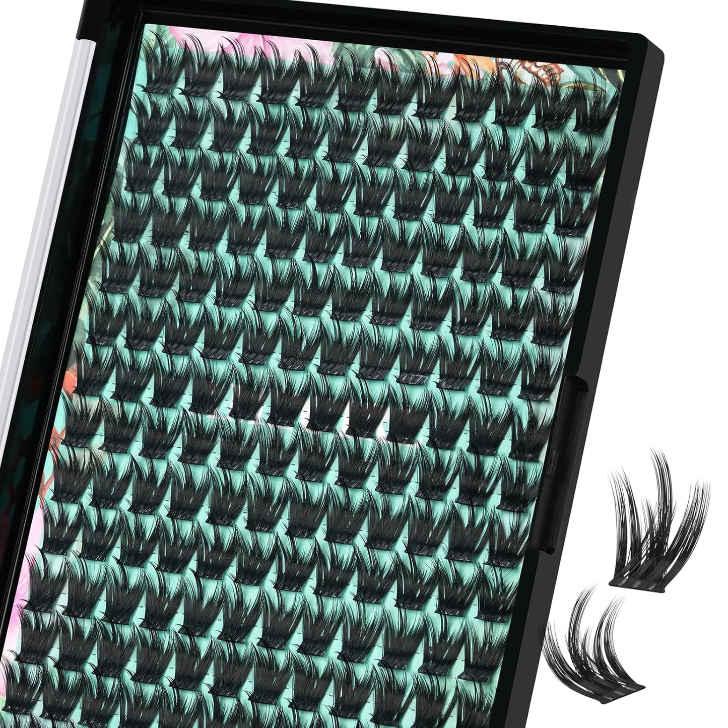 Lash Clusters Wet Look 168Pcs Eyelash Cluster Ultra-Thin Lash Band Eyelashes Extensions Spiky Anime Wide Span Lashes(Orchid,D-12mm)