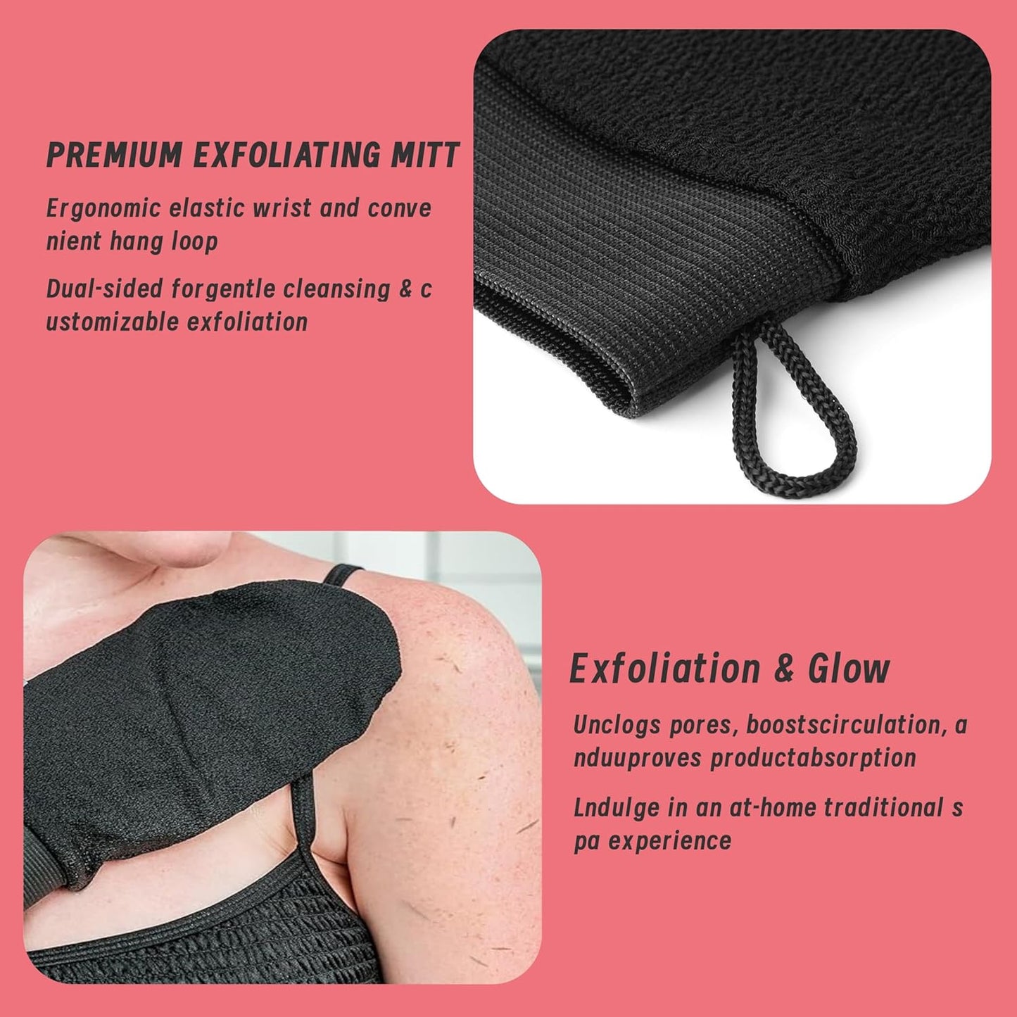 Strawberry Body Scrub Gift Set - 35 Packets & 2 Pcs Exfoliating Gloves,Exfoliating & Moisturizing Sugar Scrub for Face & Body, Self Care Gifts for Women