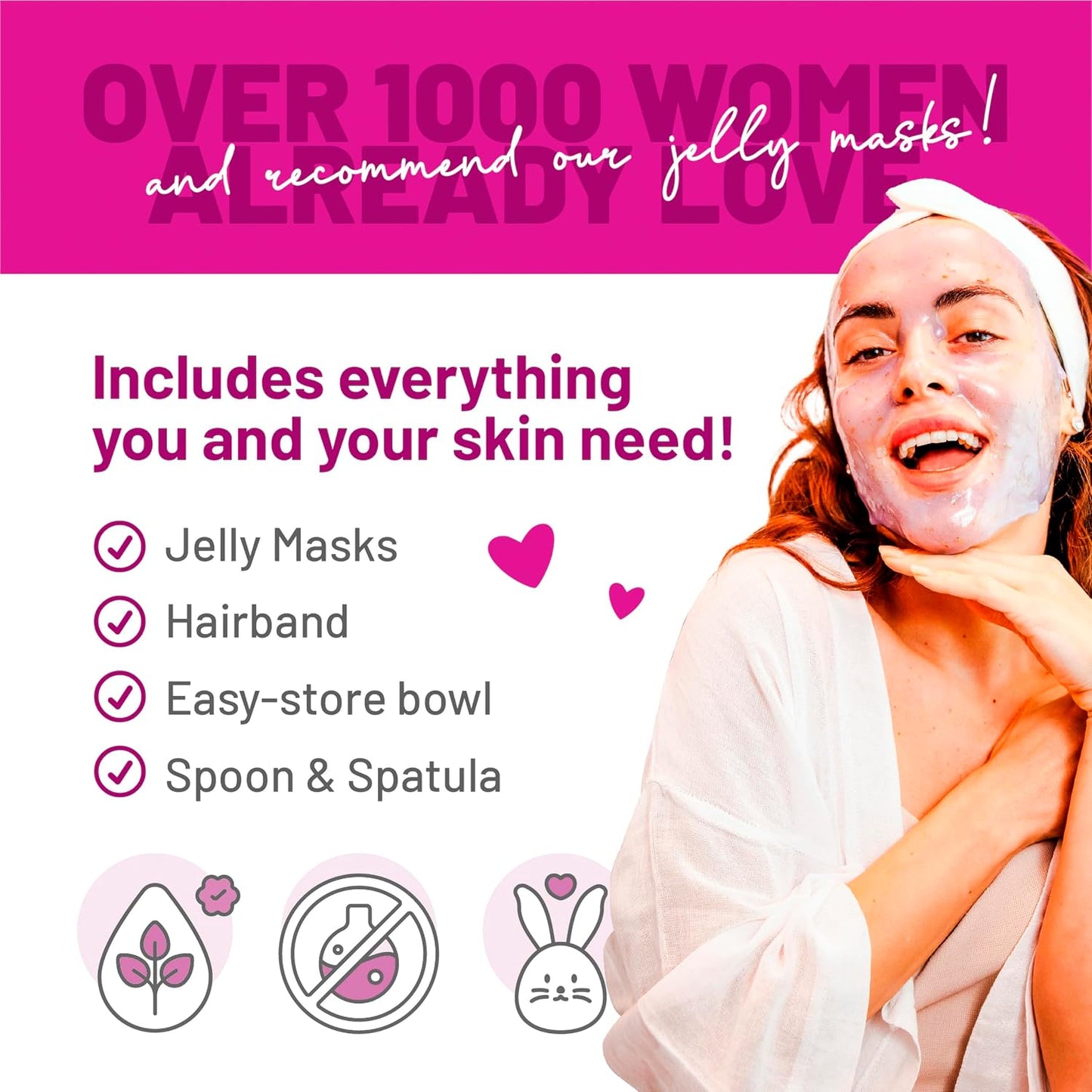 BRÜUN Peel-Off Pomegranate Jelly Mask for Face Care – A 23 fl oz Rubber Jar for 30 to 35 Treatments – A Skin Care Moisturizing Gel Mask of Spa Set for Men, Women and Adults