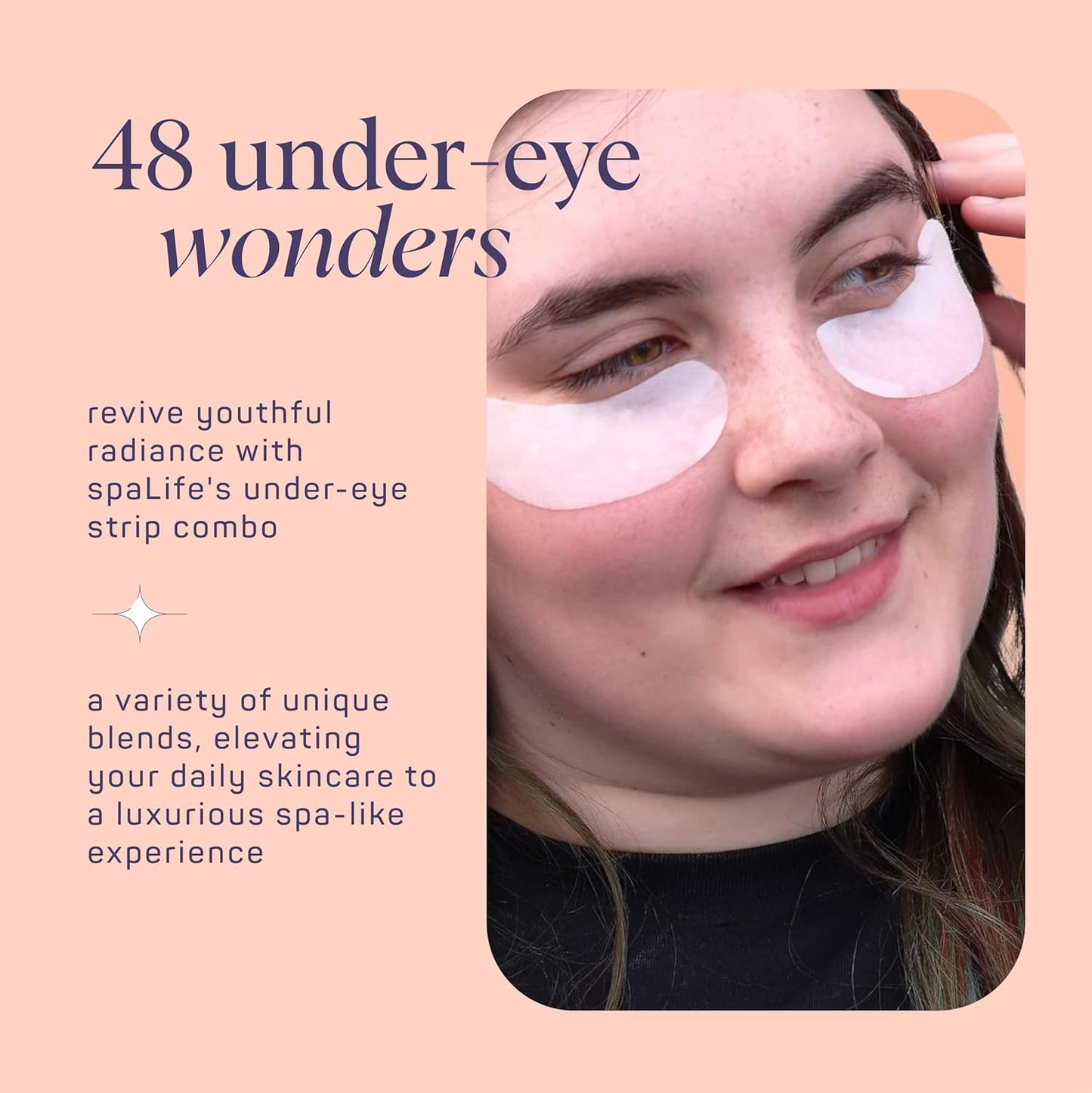 SpaLife Anti-Aging Under Eye Strips Reduce Dark Circles, Wrinkles and Fine Lines (48 Treatment Combo)