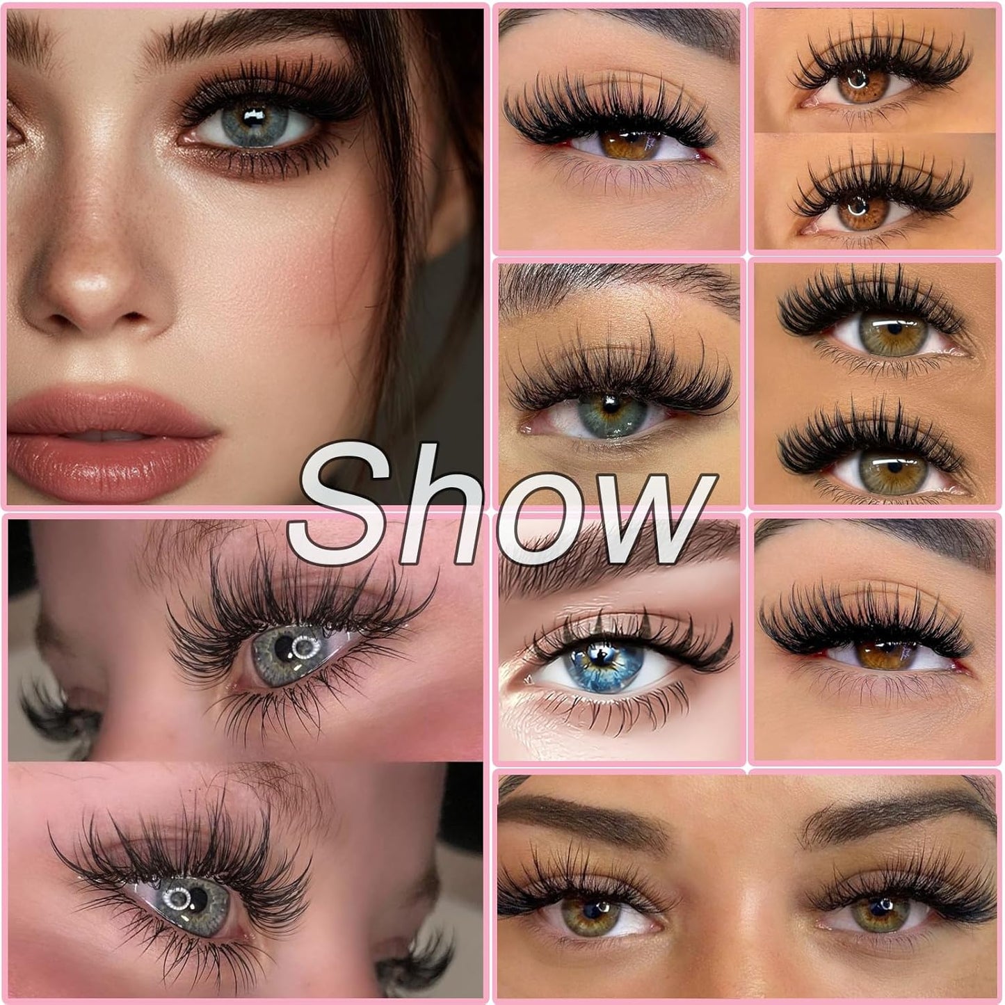 640 Pcs D Lash Clusters, Eyelash Clusters Individual Lash Extension Curl Fluffy Wispy False Eyelashes Extensions (Lash Clusters, 30D+40D 9-16mm)