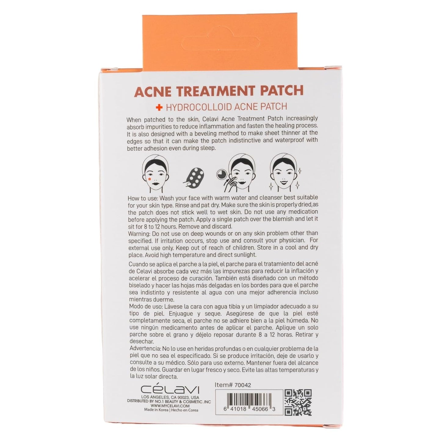 Celavi Acne Spot Treatment Hydrocolloid Patch (Acne Treatment, 48 Count)