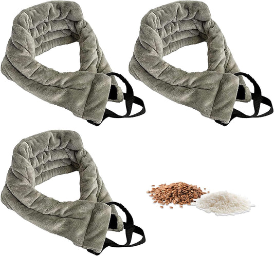 Microwavable Heating Pads for Neck Pain Relief, Back Pain, Shoulder Pain Relief - Microwave Heating Pad for Cramps and Muscle Relief, Hands- Free Heat Pack for Tense Muscle - 3 Packs