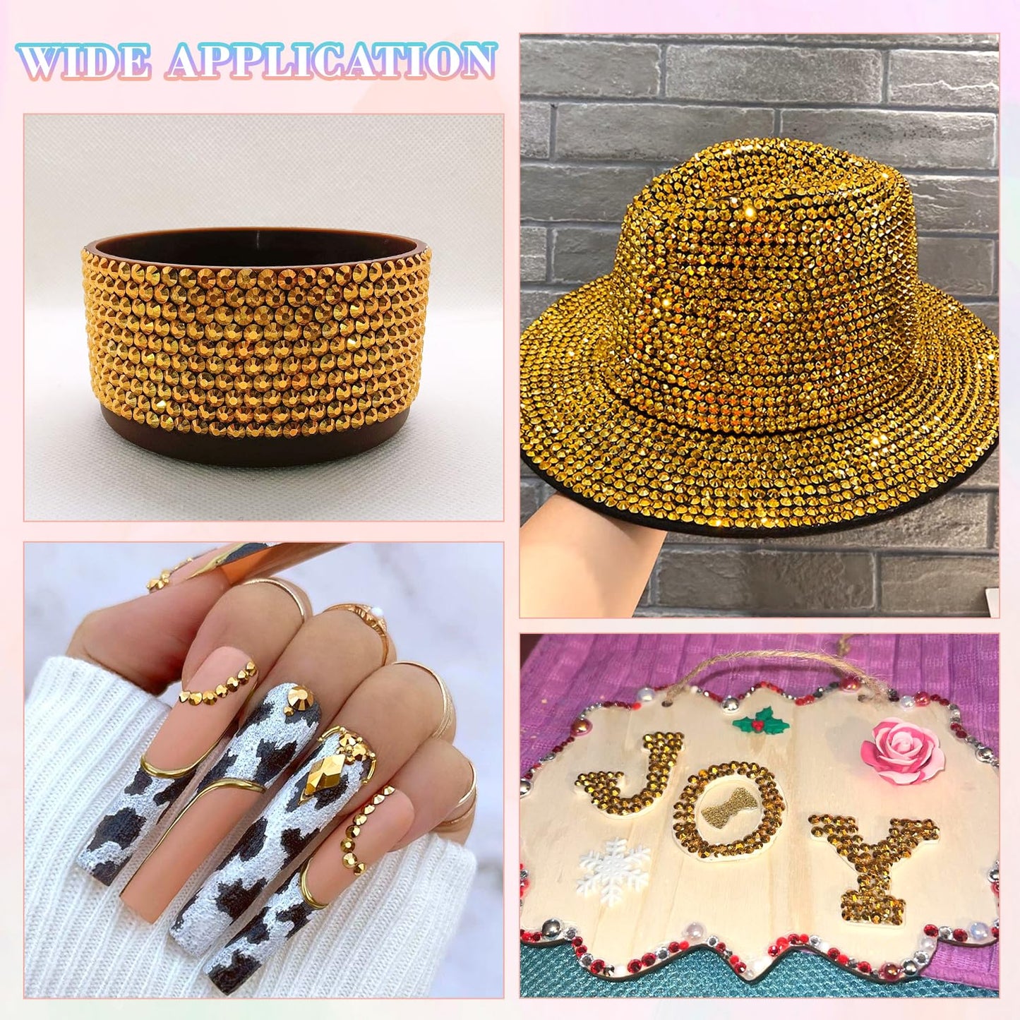 30000Pcs Resin Rhinestones for Bedazzling with 3Pcs B7000 Jewelry Glue, Mine Gold Flatback Gems Rhinestones for Crafting, Clothing Tumblers Mugs Shoes Fabric Decor Nail Art