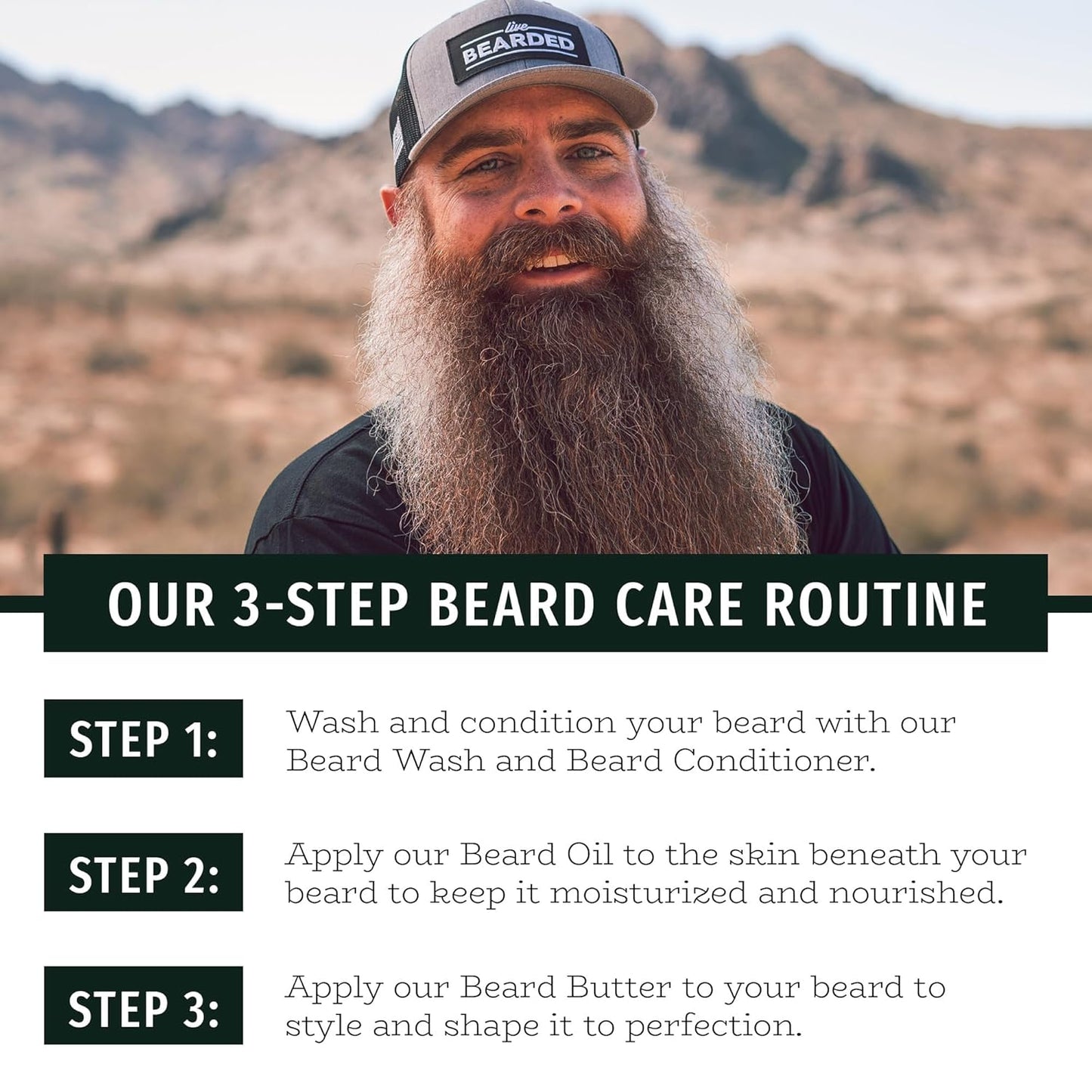 Live Bearded Beard Conditioner, 8 fl oz - Strengthens and Softens Facial Hair - Made in the USA - All-Natural Ingredients with Biotin, Caffeine | 1880 Scent - Bourbon, Bitters, Citrus