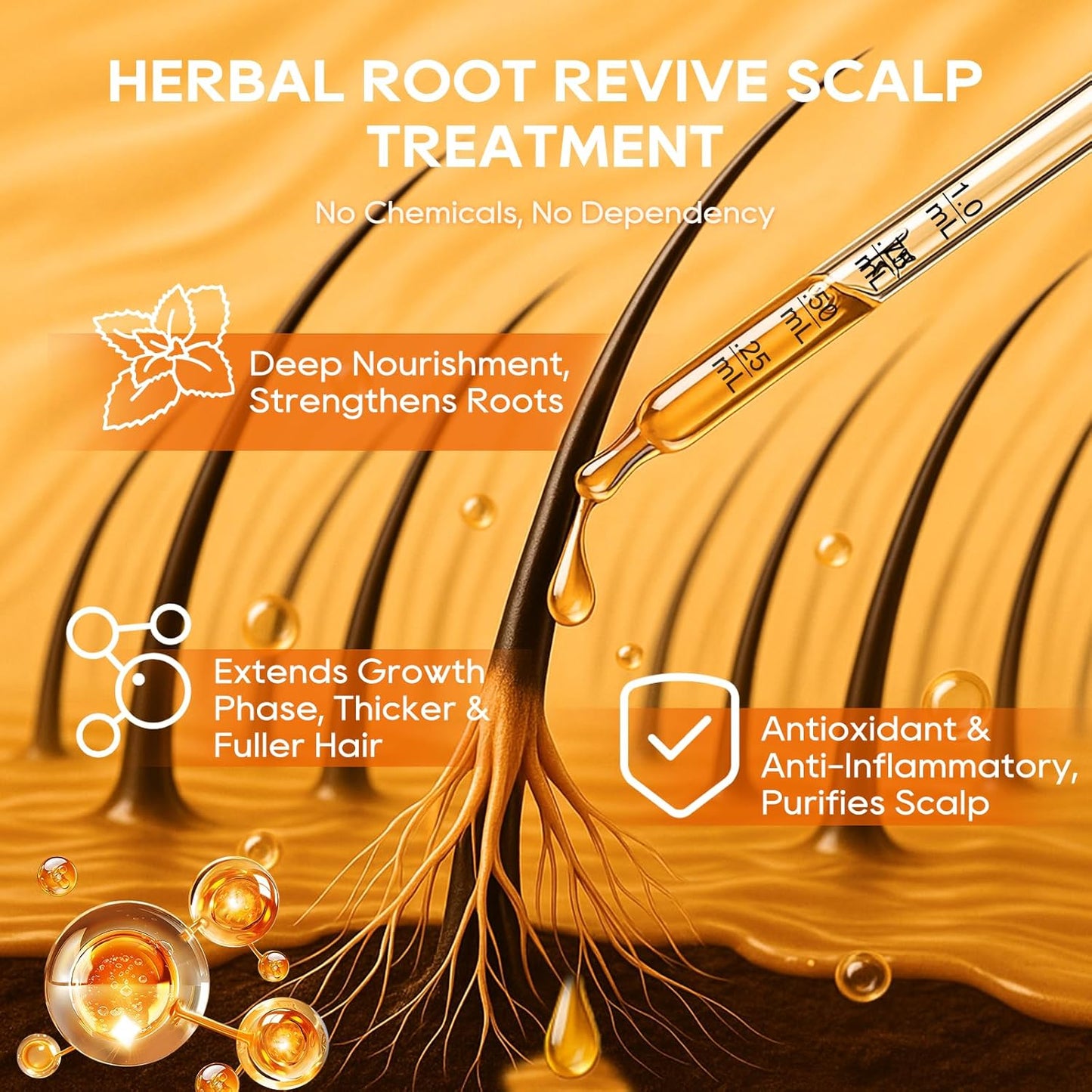 Women‘s Hair Growth Serum Oil, 100% Veganic Natural Herbal Extracts, Root Revive Visibly Thickening Fuller Hair, Follicle Stimulator Scalp Serum for Hair Loss/Shedding,Thin, Dry & Damaged Treatment