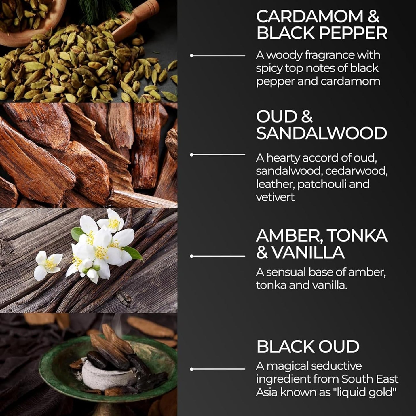 Black Oud Beard Oil for Men – Natural Beard Growth Oil with Argan & Avocado Oils – Sandalwood Scent – Softens, Strengthens & Conditions Facial Hair – 100ml Refill Pouch