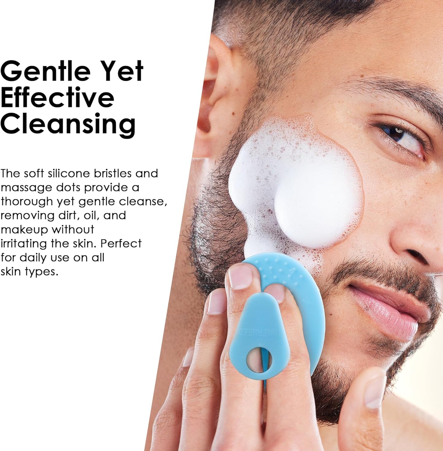 6 Pack INNERNEED Silicone Face Scrubber for Deep Cleansing and Exfoliation – Soft Facial Cleansing Brush, Gentle for All Skin Types, Blackhead & Acne Pore Care