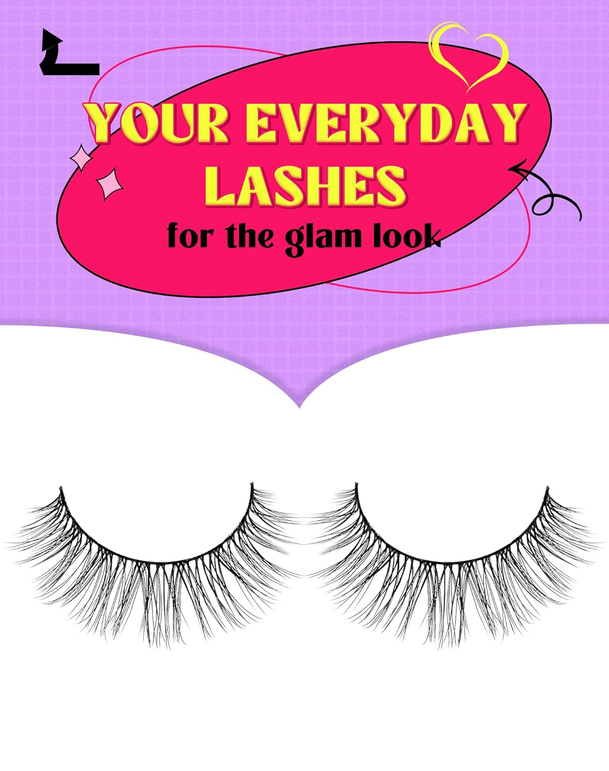Onlyall Lashes Mink False Eyelashes Natural Wispy Lashes Soft Faux Mink Lashes Fluffy False Lashes DK72