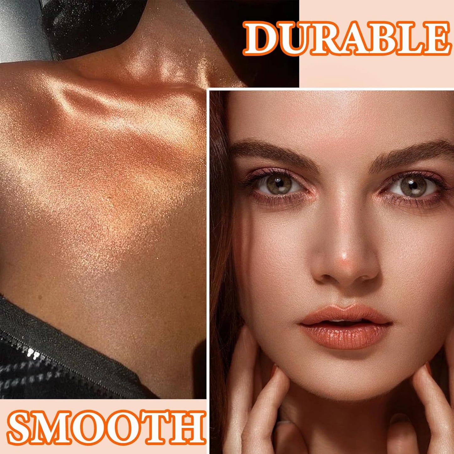 Body Shimmer Oil,Body Shimmer Luminizer for Face & Body,Waterproof Moisturizing Face Brighten Glow Illuminator,Body Highlighter Shine Glitter Liquid Illuminator Body Makeup(Golden Brown)