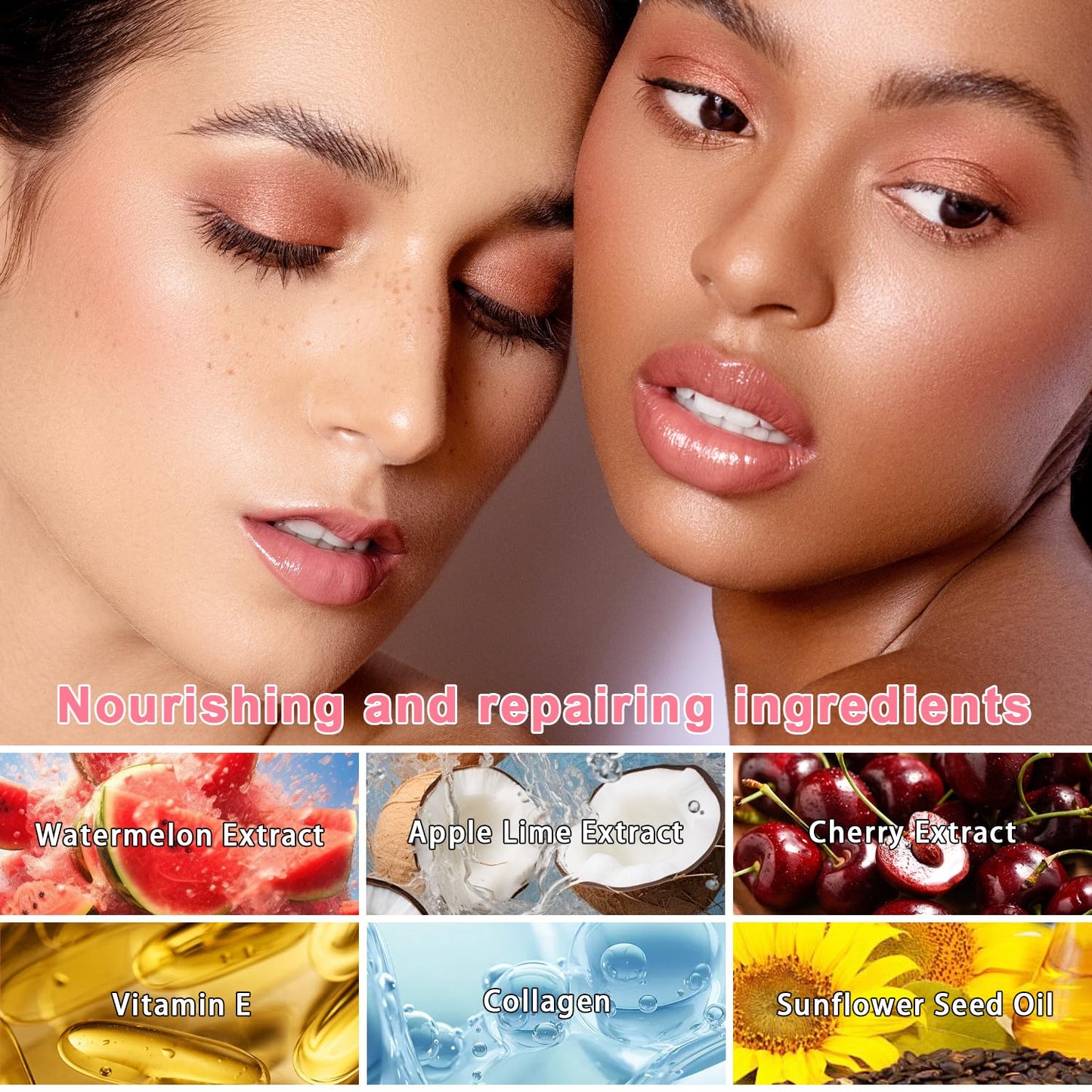 3 PCS Bee Lip Balm Lip Mask Honey Pot, Watermelon & Cherry & Coconut Lip Mask Propolis Moisturizing Lip, Hydrating Prevention Dry and Cracked Lip Scrubs Exfoliator (Watermelon & Cherry & Coconut)