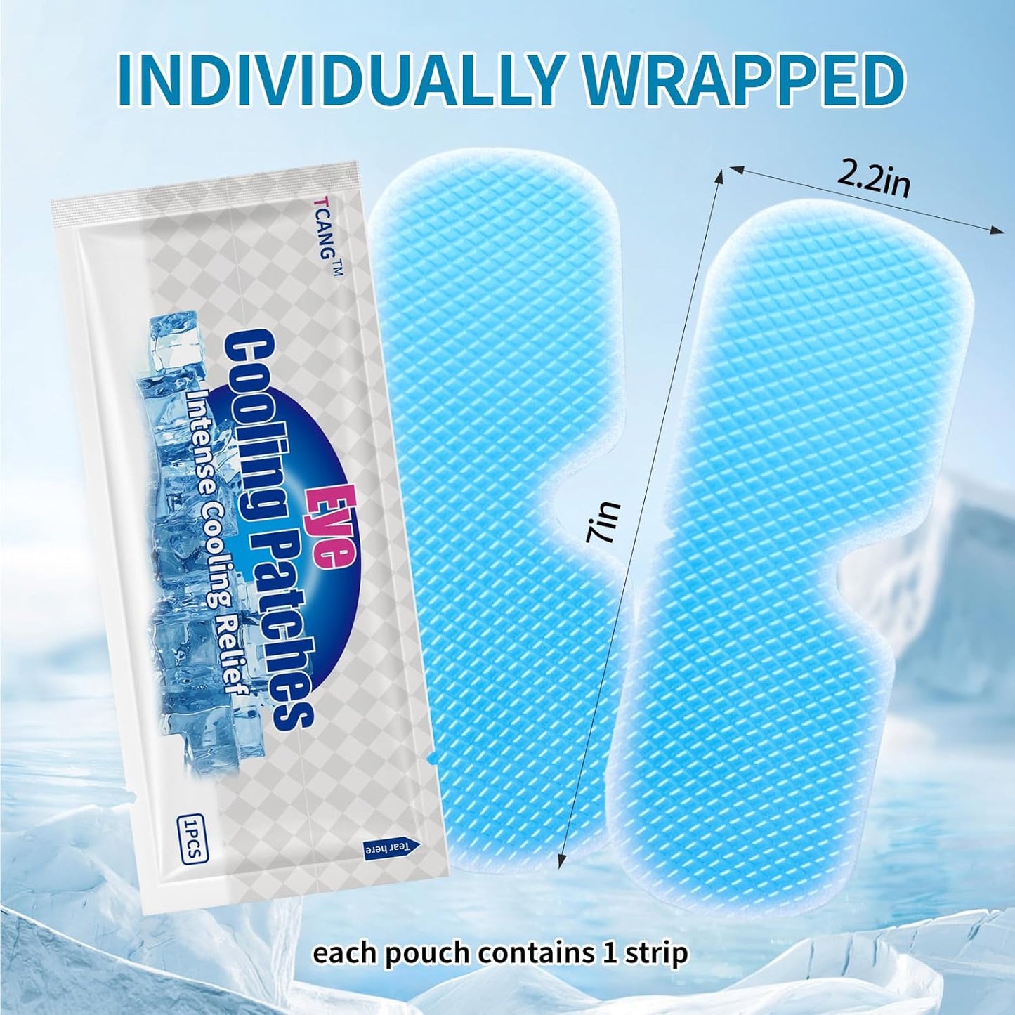 Disposable Instant Cooling Gel Eye Masks, Soothing Relief for Tired Eyes & Cooling Sensation, Eye Patches for Puffy Eyes,10 Packs