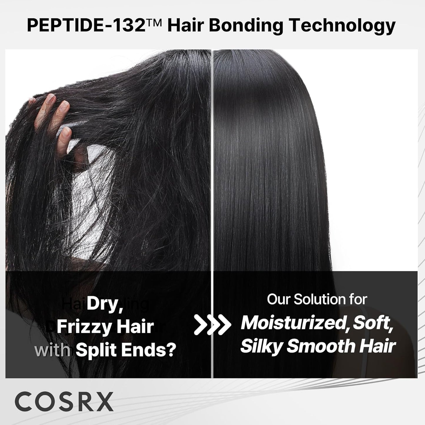 COSRX PEPTIDE 132 Hair Bonding Oil Serum, Travel Size Keratin Treatment for Frizzy, Damaged, Dry Hair – Repairs Split Ends, Adds Hair Gloss with Argan & Jojoba Oils – For All Hair Types – 0.94 fl oz