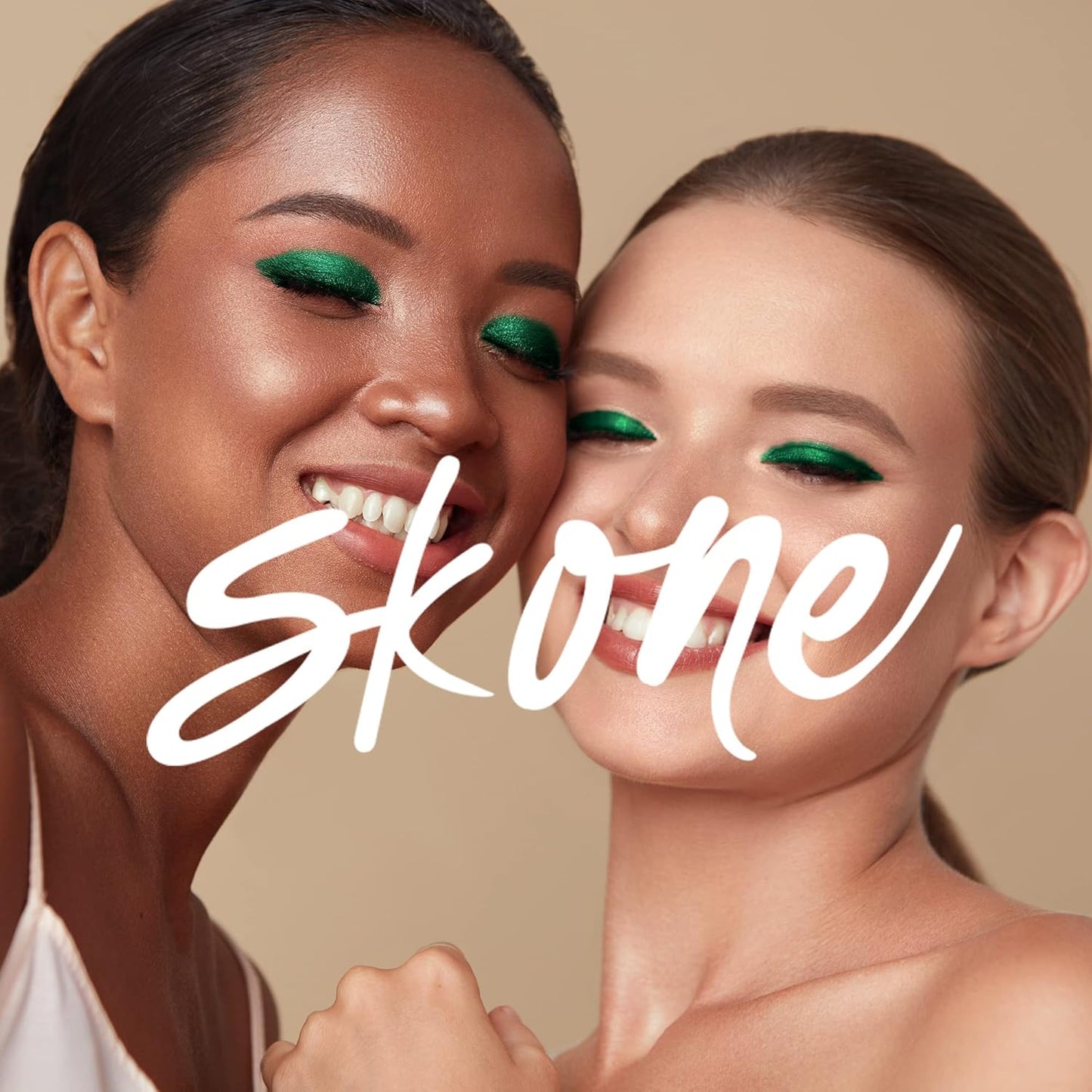 Skone Cosmetics Gems Eye Shadow, Highly Pigmented, Longwear Eye Makeup, Single Eyeshadow with Pro Shimmery Finish - Ultra-Blendable, Slightly Shimmer Shades - Green Eyeshadow - Romance