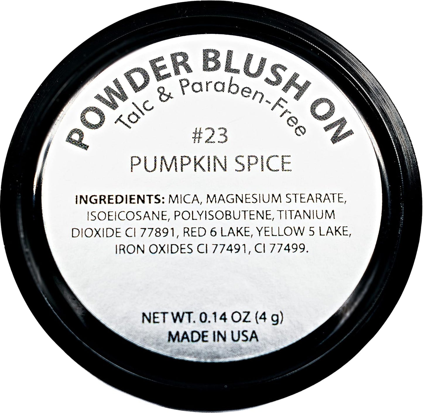 Pumpkin Spice Orange Peach Blush Pressed Cheek Blush Color Contour Powder, Talc & Paraben Free, 4 Grams, No Animal Testing & Cruelty Free