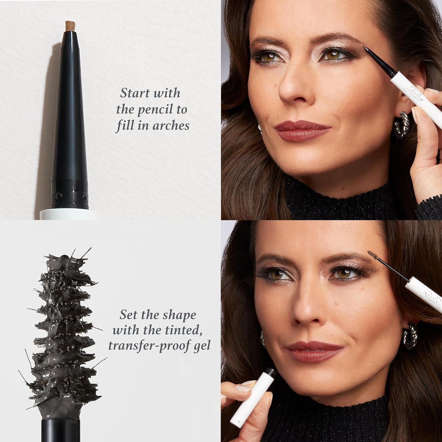 Julep Brow 101 Sculpting Pencil & Tinted Brow Gel Set - Dual-Ended Eyebrow Tool with Brush and Precision Tip - Long-Lasting, Waterproof Formula for Perfectly Defined and Tinted Brows -Dark Brown