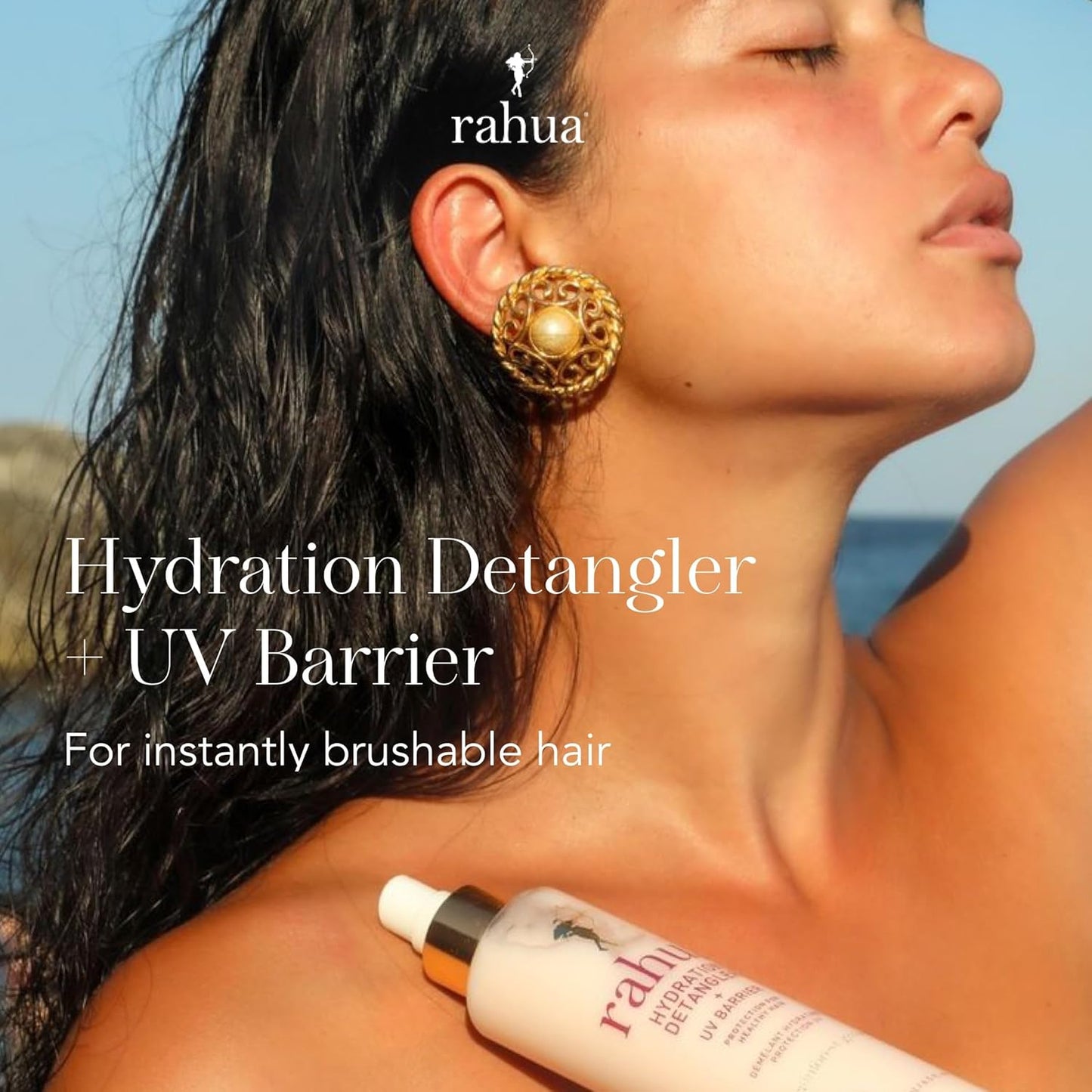 Rahua Hydration Detangler Spray + UV Barrier, 6.5 Fl Oz, Detangling Leave in Hair Care Softens Hair, Smooths Frizz, Supports Breakage & Damage, Conditioning for Brushable Shiny Hair, All Hair Types