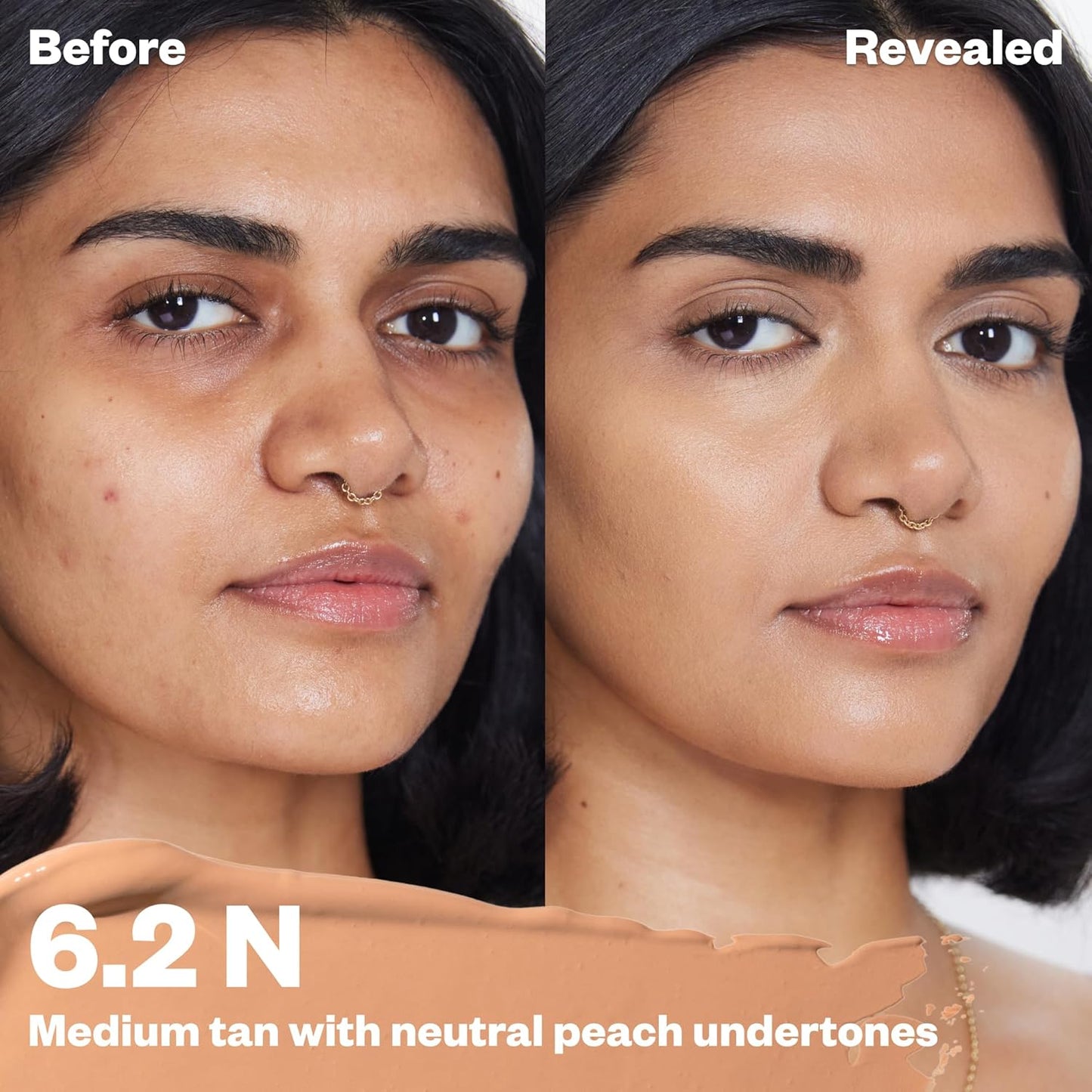 Kosas Revealer Concealer - Medium Coverage Makeup with Hyaluronic Acid, Conceals Dark Circles Under Eyes, Dark Spots and Blemishes + Brightens, Hydrates, Long-Lasting & Vegan, (Tone 6.2 N)