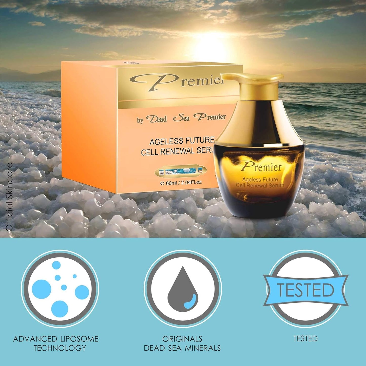 Premier Dead Sea Classic Ageless Future Cell Renewal Serum 2.04 Fl oz