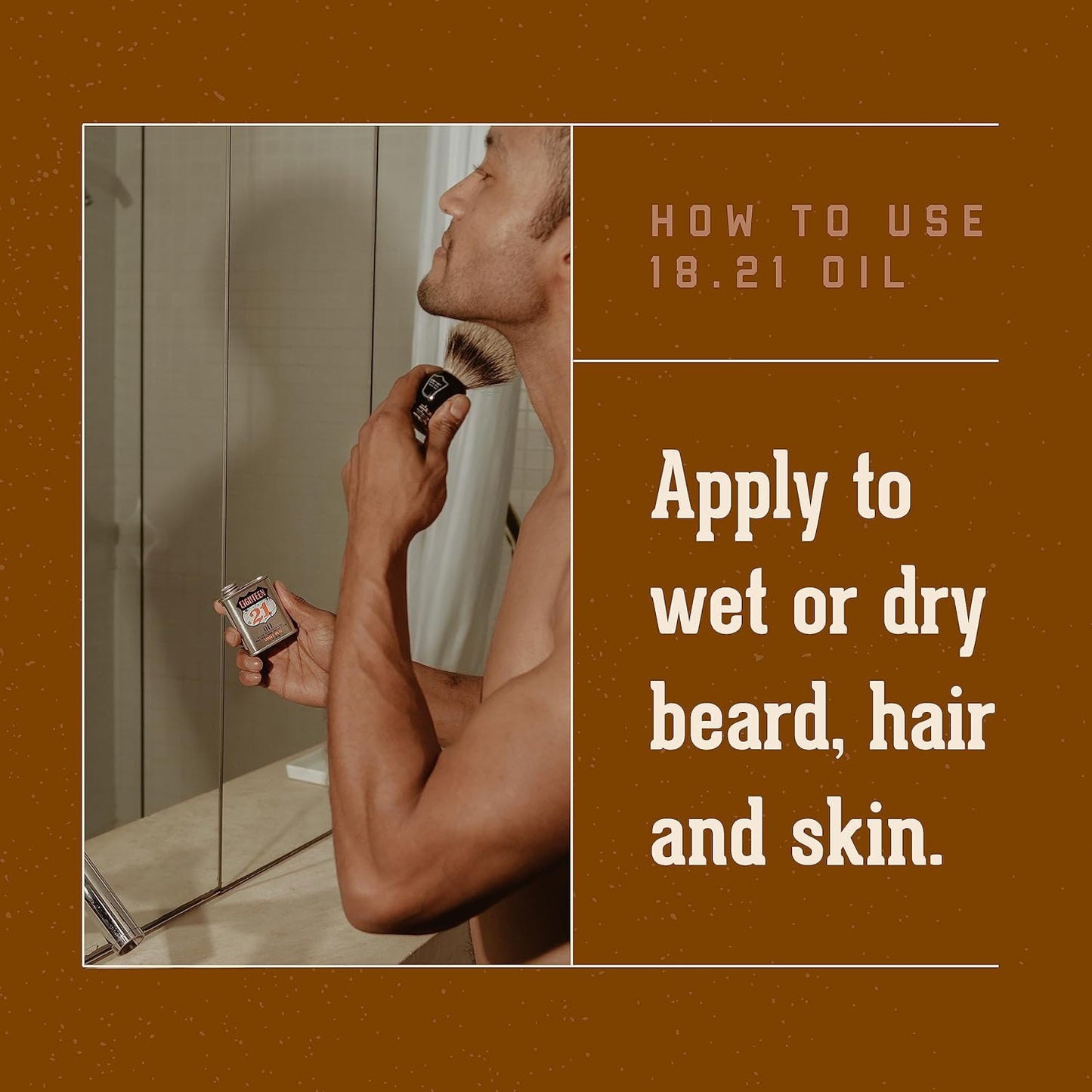 18.21 Man Made Absolute Mahogany Beard Oil & Beard Balm 2-Set Bundle, All Hair & Skin Types for Men, Strengthens and Moisturizes in a Manly Aroma