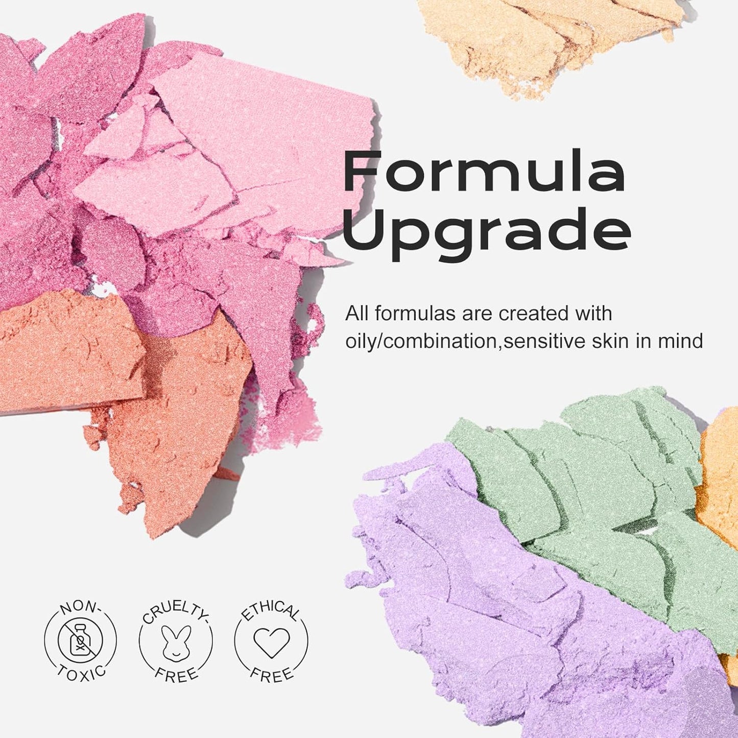 Color Nymph Powder Blush & Highlighter Makeup Set | Multi-Purpose Highlighter Palette | Highly Pigmented Soft Shimmer Face Blush Powder Palette | Vegan & Cruelty-Free, Mermaid Make up Design