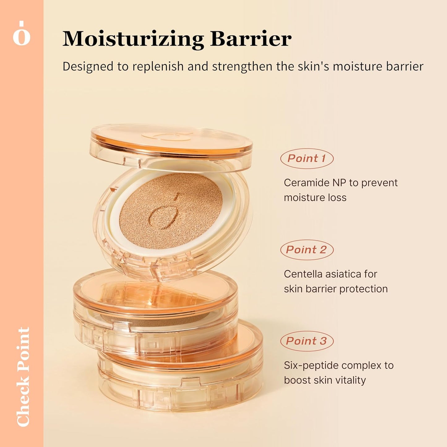 Skin Barrier Glow Cover Cushion, All-day Coverage, Glow Finish, Lightweight, Skincare-Like Texture, Non-cakey Makeup, Korean Cushion Foundation (#17C Dawn Mist, 0.49 oz)