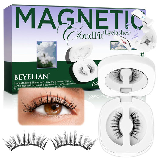 BEYELIAN Magnetic Eyelashes with Applicator Kit, Reusable Natural Look False Lashes, No Glue Needed Soft Magnetic Lashes for Eye MAGIC-14 (Lightweight & Comfortable)