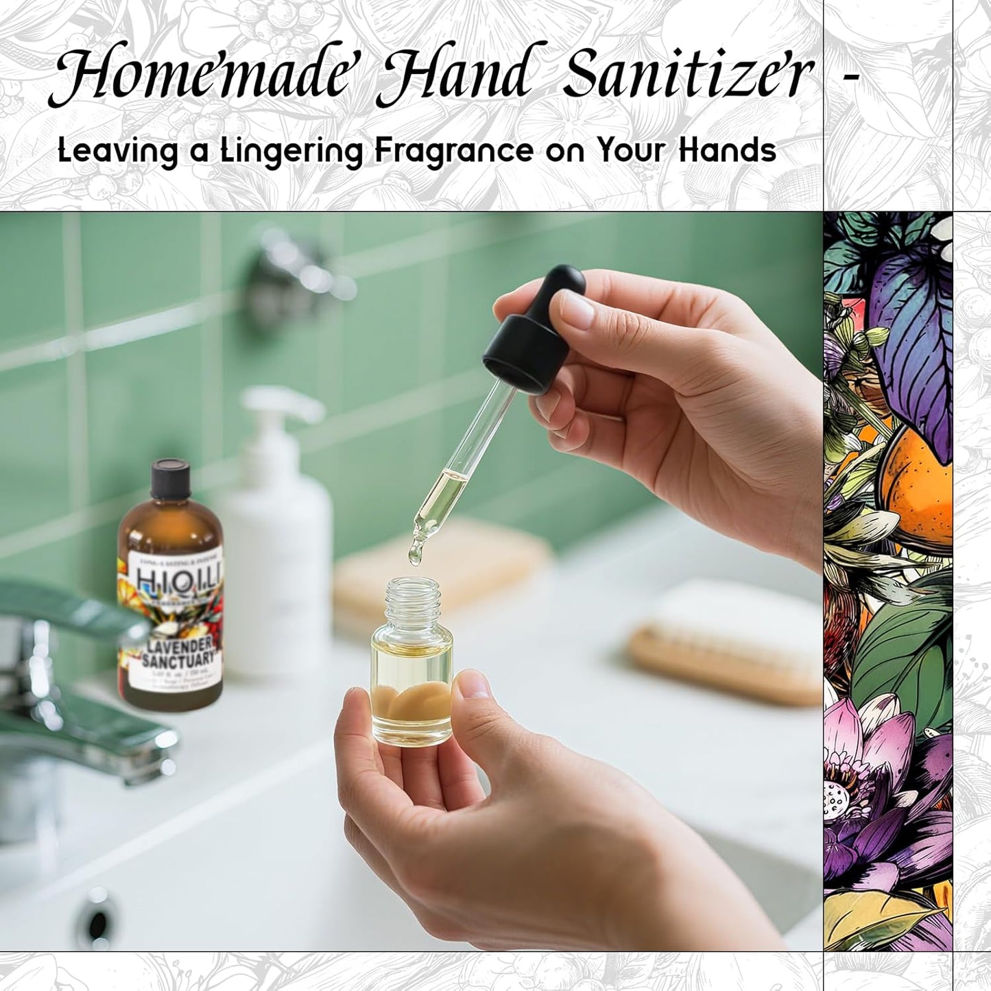 HIQILI Lavender Sanctuary Fragrance Oil for Diffuser, Candle & Soap & Perfume Making, for Hotel and Home, Essential Oil, Long-Lasting Aroma - 5.07 fl oz