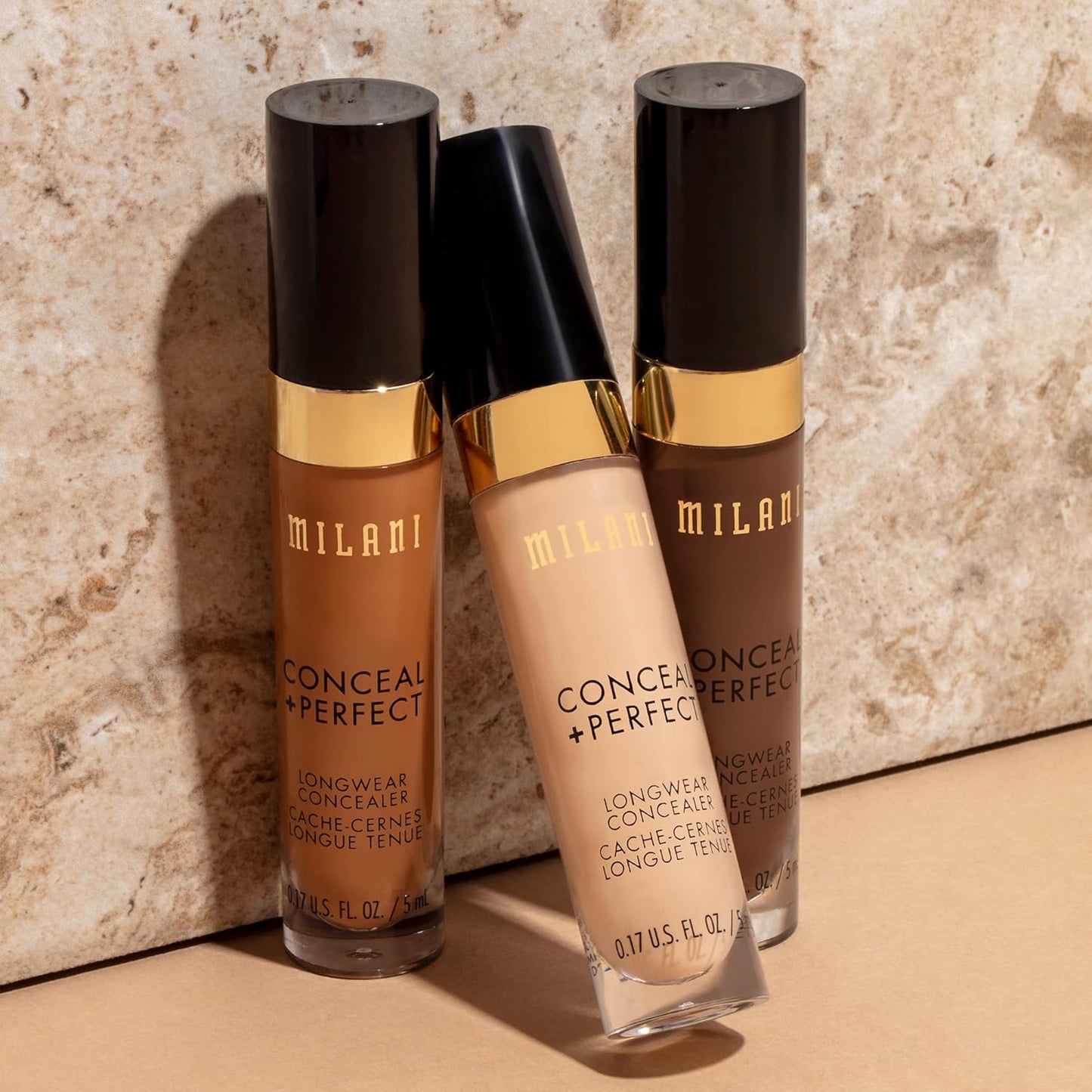 Milani Conceal + Perfect Longwear Concealer - Cool Sand (0.17 Fl. Oz.) Vegan, Cruelty-Free Liquid Concealer - Cover Dark Circles, Blemishes & Skin Imperfections for Long-Lasting Wear