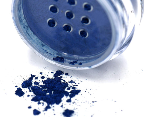 Blue Plate Special Metallic Deep Royal Navy Purple Single Loose Powder Eyeshadow; Vegan, Talc & Paraben Free