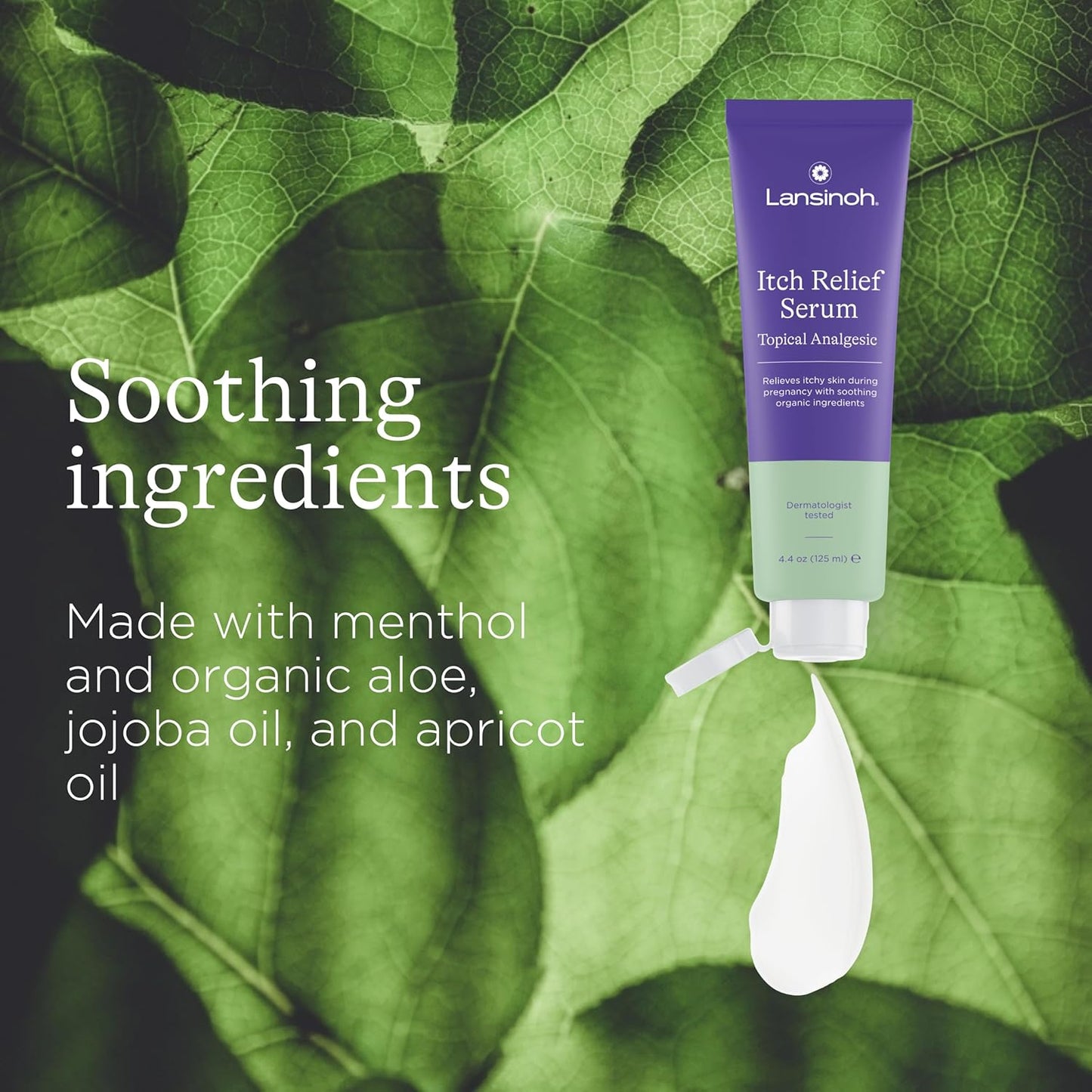 Lansinoh Anti-Itch Serum for Pregnant Moms, Skin Care & Itch Relief Lotion, Safe for First Trimester, Pregnancy Essentials, 4.4 Ounces