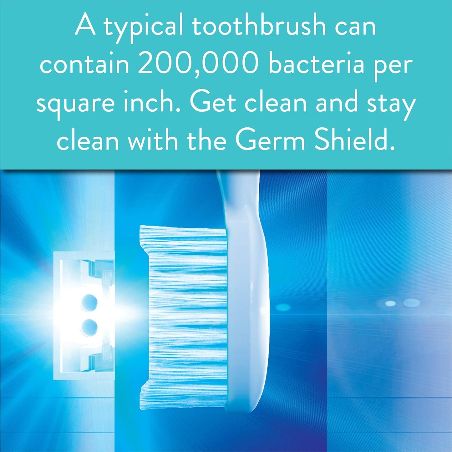 TAO Clean Germ Shield UV Toothbrush Sanitizer – Universal Cleaning Station that Accommodates all Manual and Electric Toothbrushes, Travel Friendly, Kills 99.9% of Germs