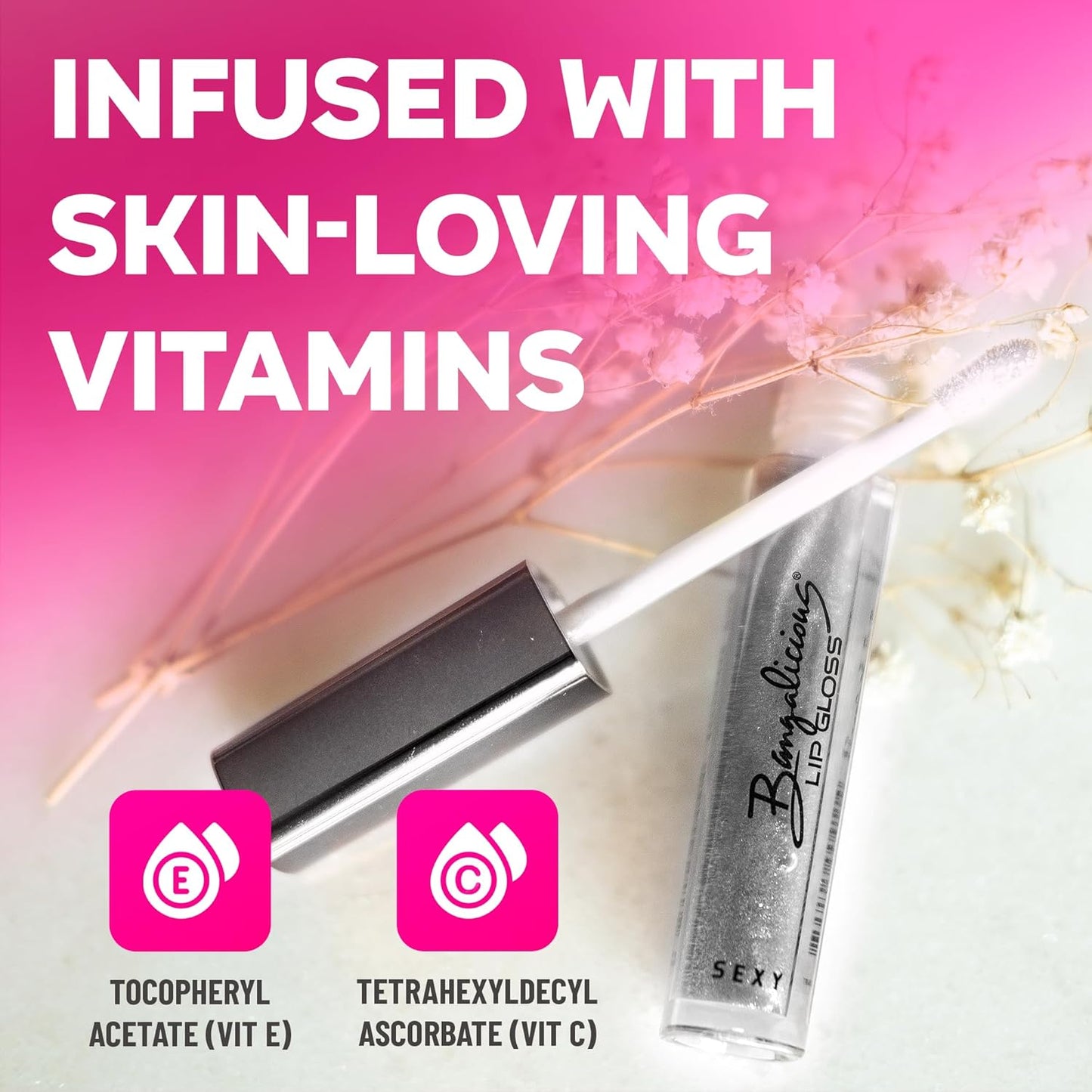 Clear Lip Gloss for Women – Non-Sticky, Vitamin Infused & Tocopherol – Long Lasting, High Shine, Clean Formula –Clear Lipgloss, 1 Pack