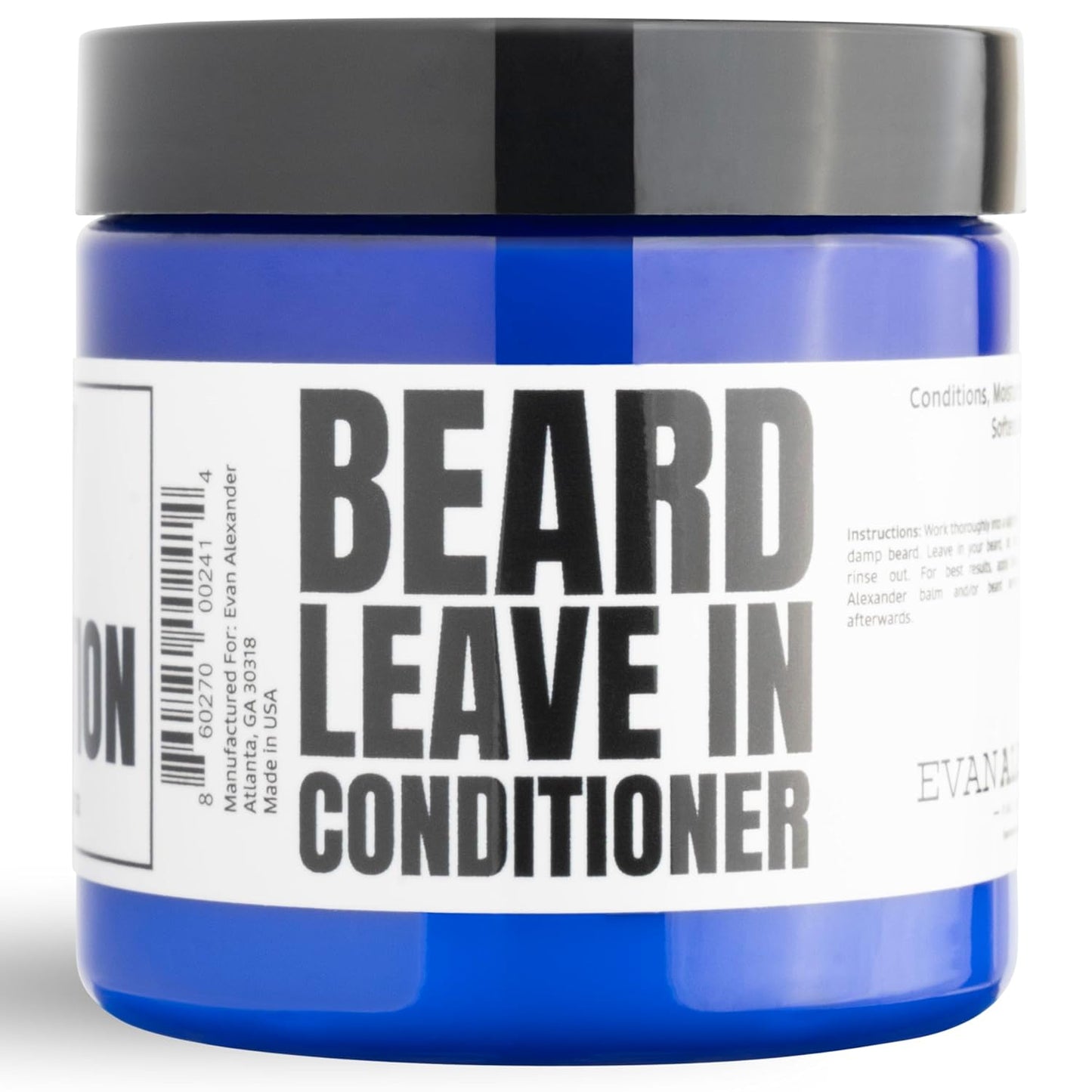Evan Alexander Fine Grooming MY Hydration Beard Leave-In Conditioner for Men - 4 oz, Hydrates, Softens, Eliminates Dryness, Tames Frizz, Promotes Healthy Beard Growth