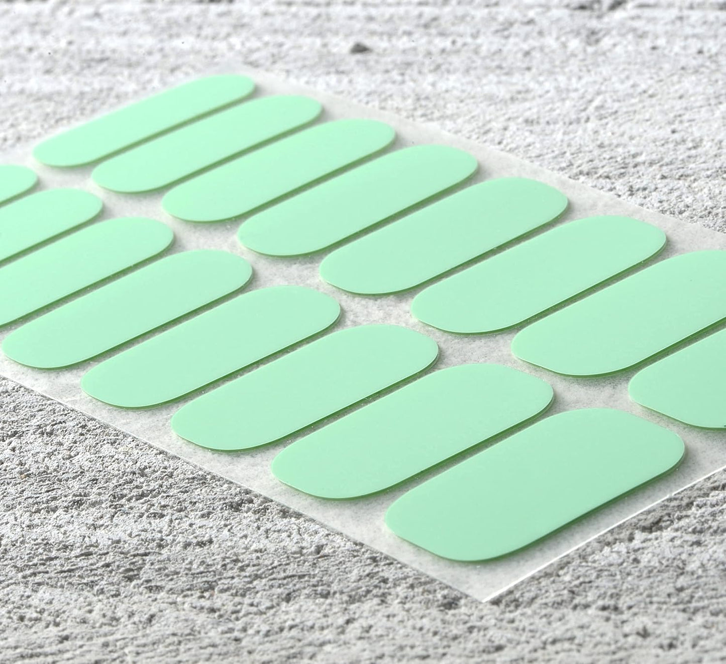 Nail Polish Strips, 32PCS Salon Quality Wraps, Long Lasting Gel Nail Stickers for Women Easy Apply& Remove (Light Blue Mint)