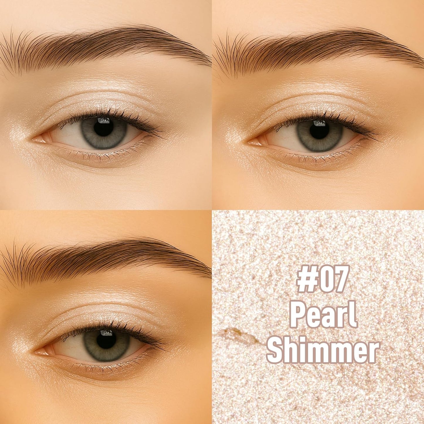 FV Cream Shimmer Eyeshadow Stick，Long Lasting & Waterproof, Multi-Use & High Pigment Eyeshadow Makeup Stick, Pearl Shimmer