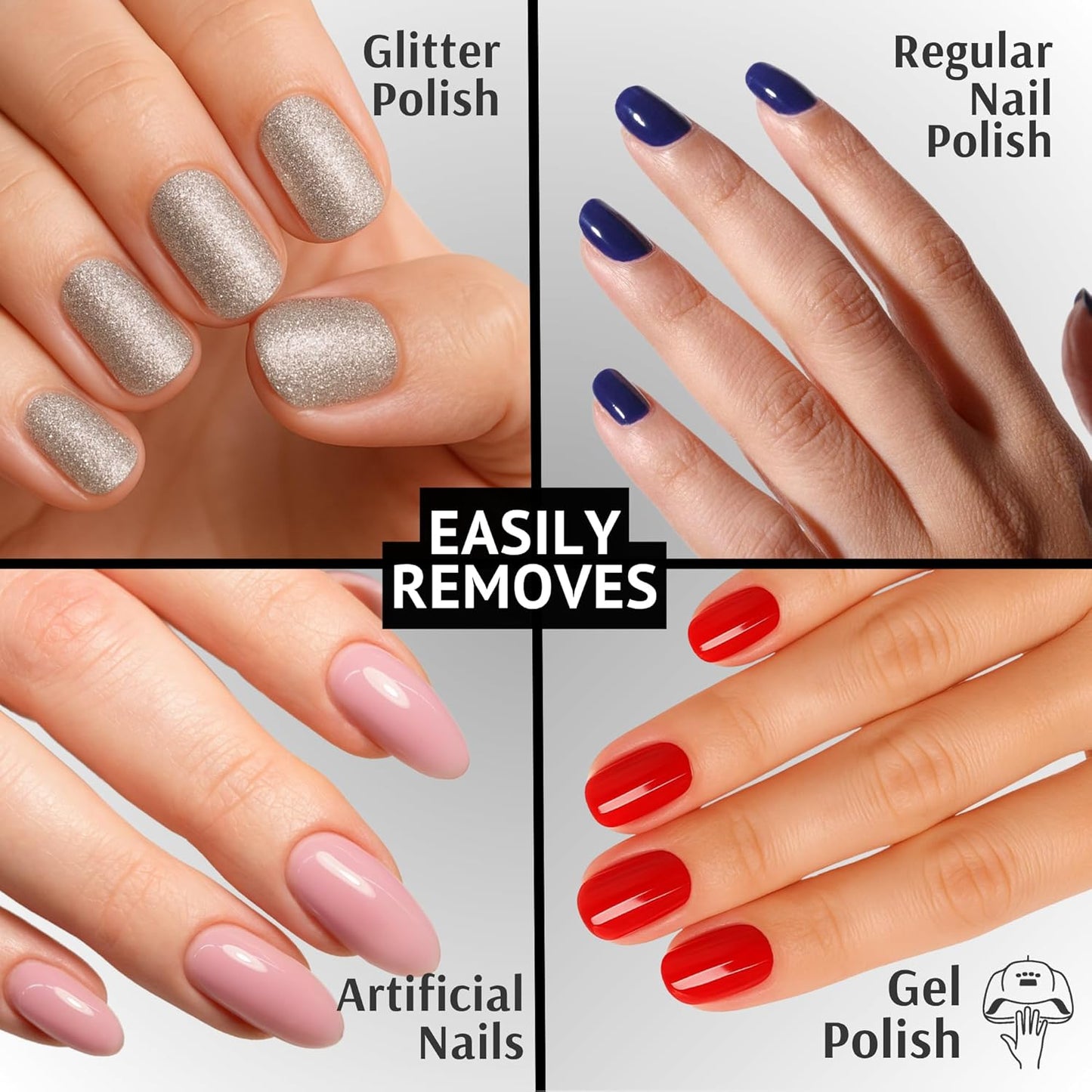 Pronto 100% Acetone Gel Nail Polish Remover - Gel Polish Remover for Nails | Acetone Nail Polish Remover For Nails for Removal of Glue, Gel, Acrylic & Dip | Gel Polish Remover, 8 Fl oz