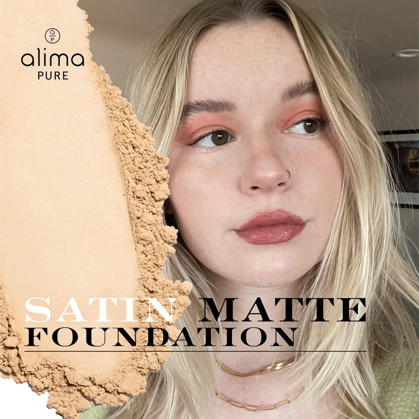 Alima Pure Matte Foundation - Loose Mineral Powder Makeup, Oil Free Talc Free, Natural Full Coverage Foundation .15 oz/4.5g