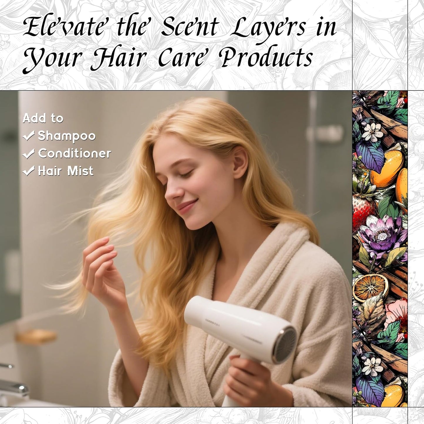 HIQILI Fantasy Girl Fragrance Oil for Candle, Perfume Making, Praline & Pomelo Scents, Long Lasting, Skin & Hair Care Products, Gifts - 5.07 Fl Oz