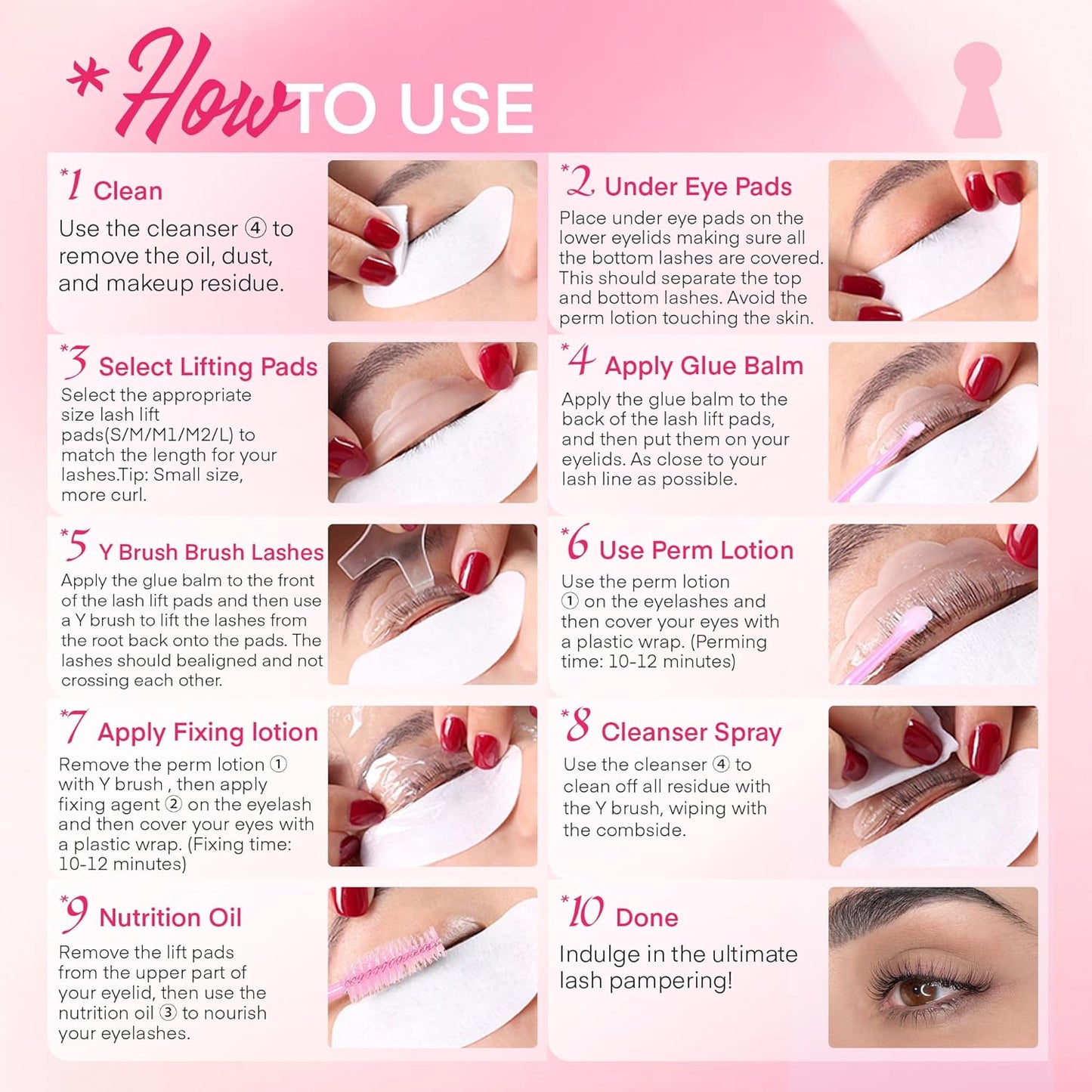 Lash Lift kit at Home Salon: Professional Eyelash Perm Kit for Beginner - Eyelash Eyebrow Curling Set Glue Upgraded Version