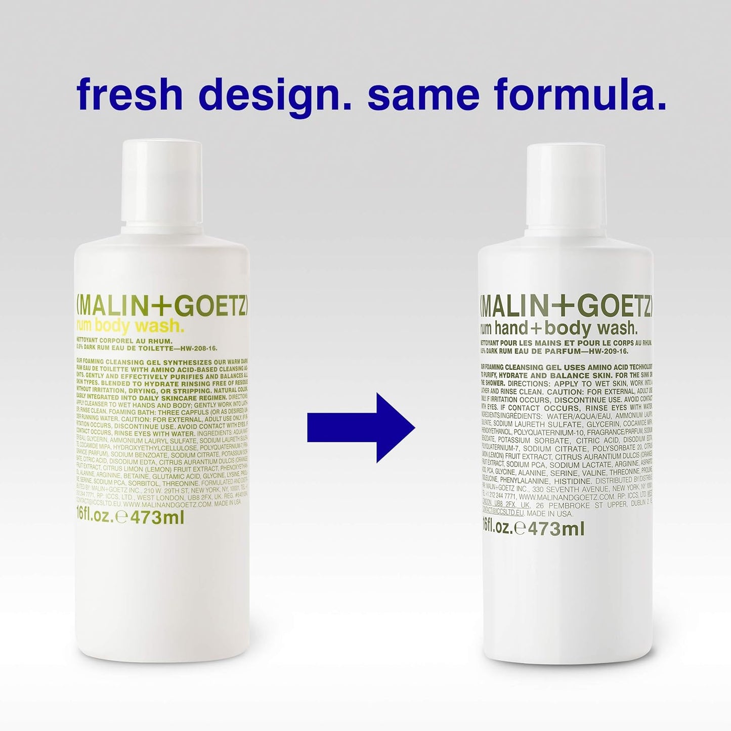 Malin + Goetz Rum Hand & Body Wash, 16 Fl. Oz. – Men & Women Natural Body Wash For All Skin Types, Foaming Hydrating Cleansing Gel, Cruelty-Free & Vegan